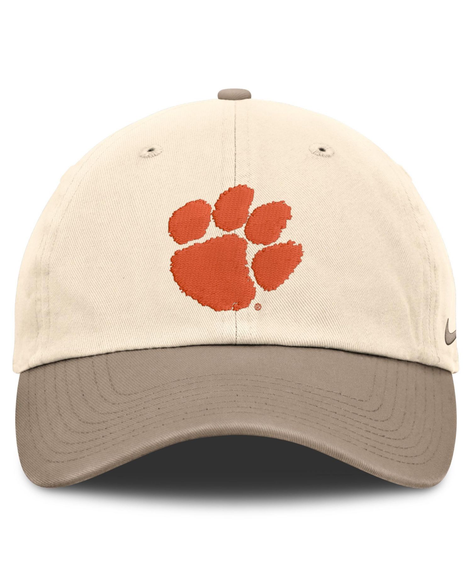 Men's Natural/Khaki Clemson Tigers Two-Tone Club Adjustable Hat