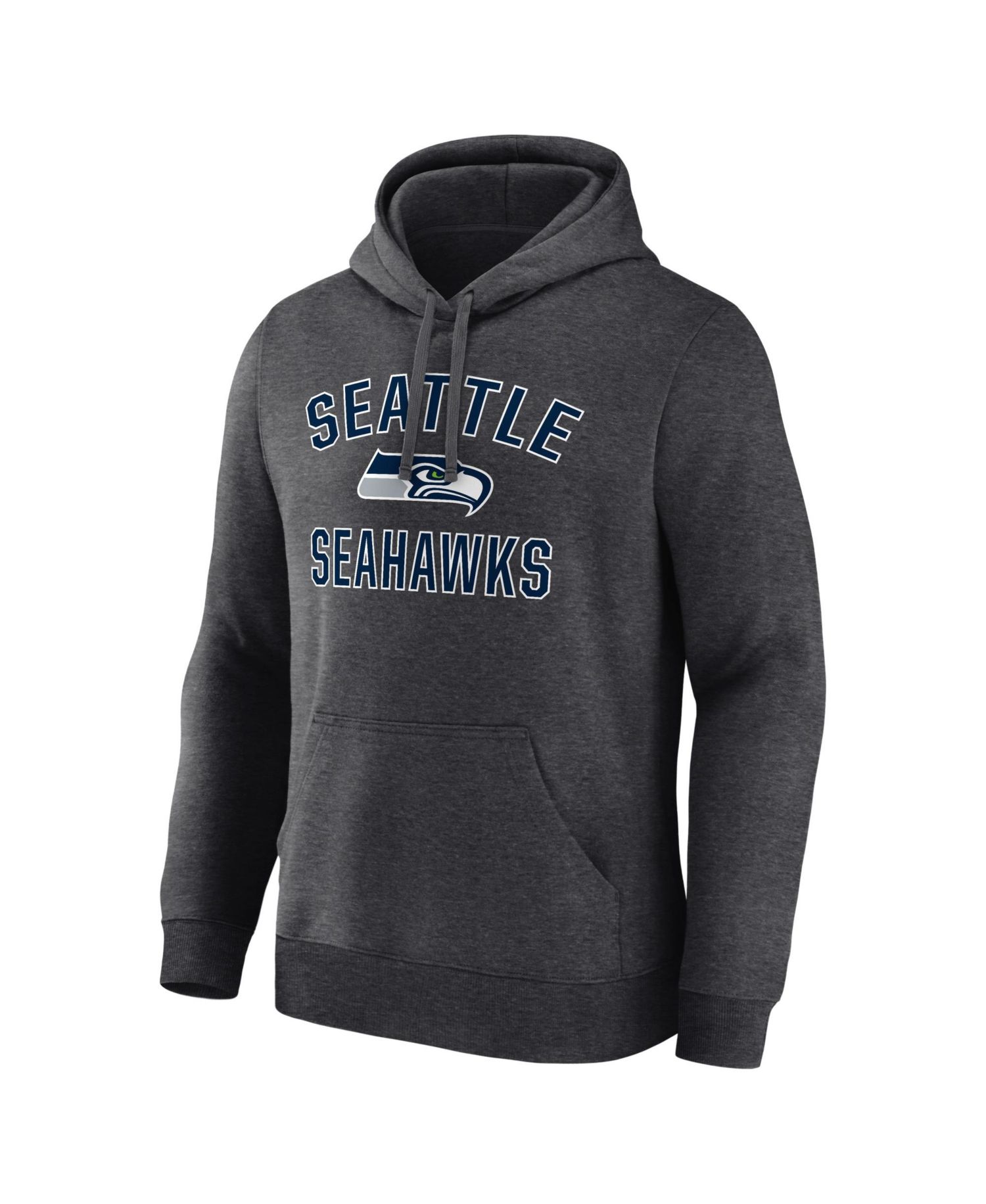 Men's Heather Charcoal Seattle Seahawks Arch Victory Hoodie