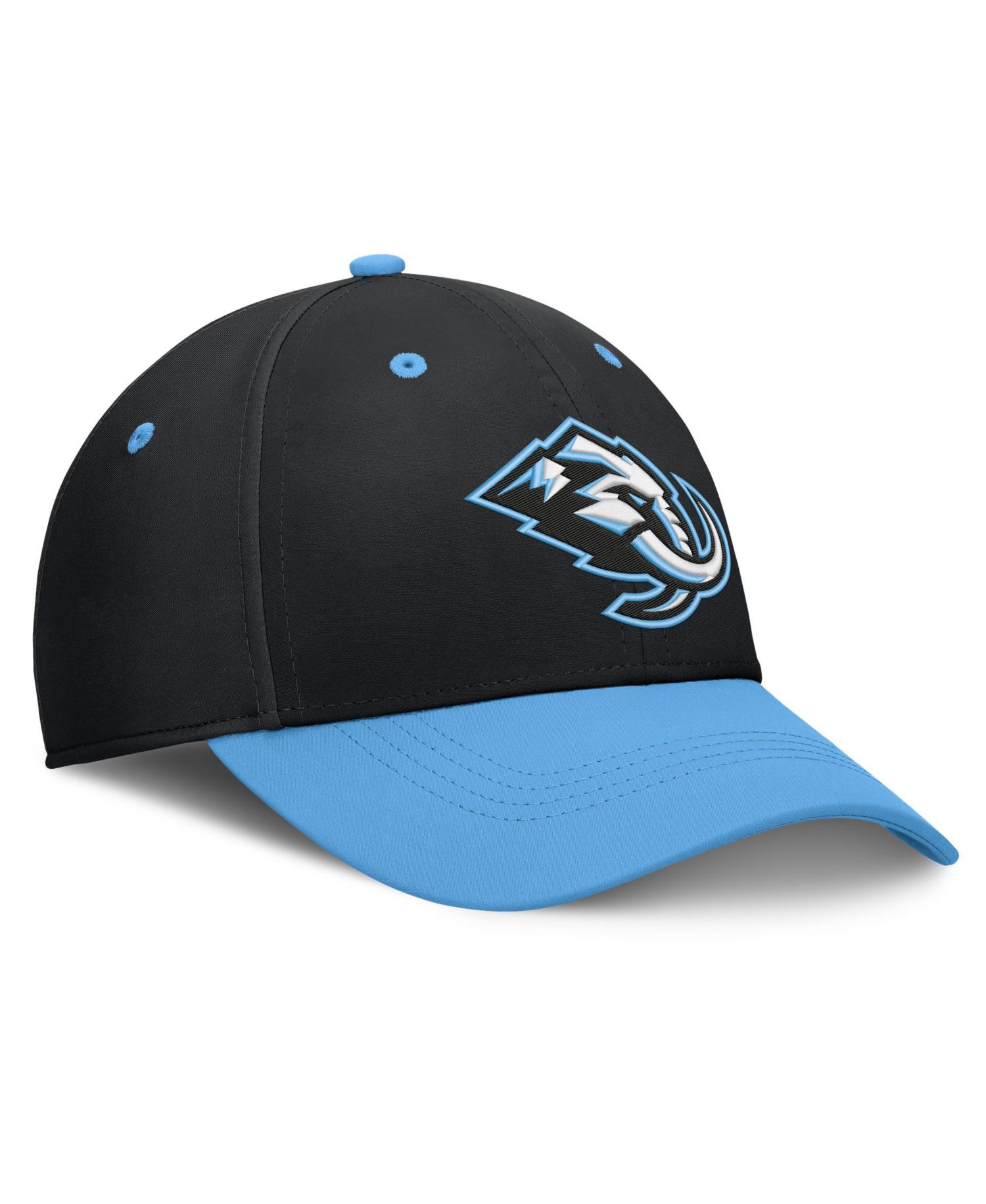 Men's Black/Light Blue Utah Mammoth Authentic Pro Rink Stretch Hat