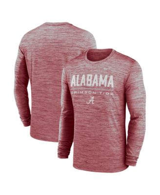 Men's Crimson Alabama Crimson Tide Sideline Velocity Dri-FIT Long Sleeve T-Shirt
