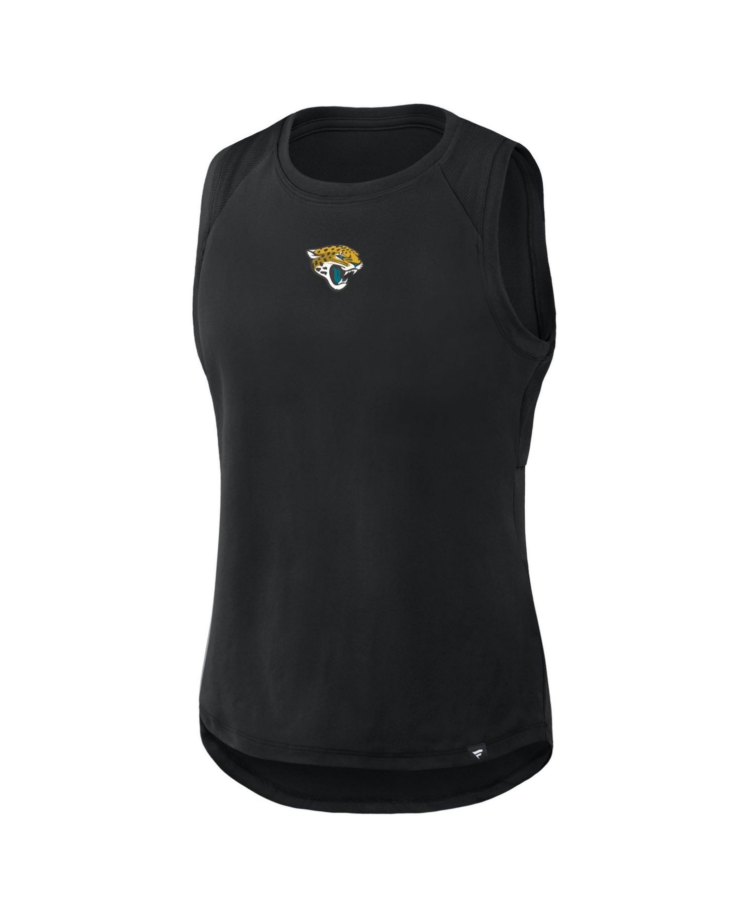 Women's Black Jacksonville Jaguars Draped Mesh Back Performance&iquest; Tank Top
