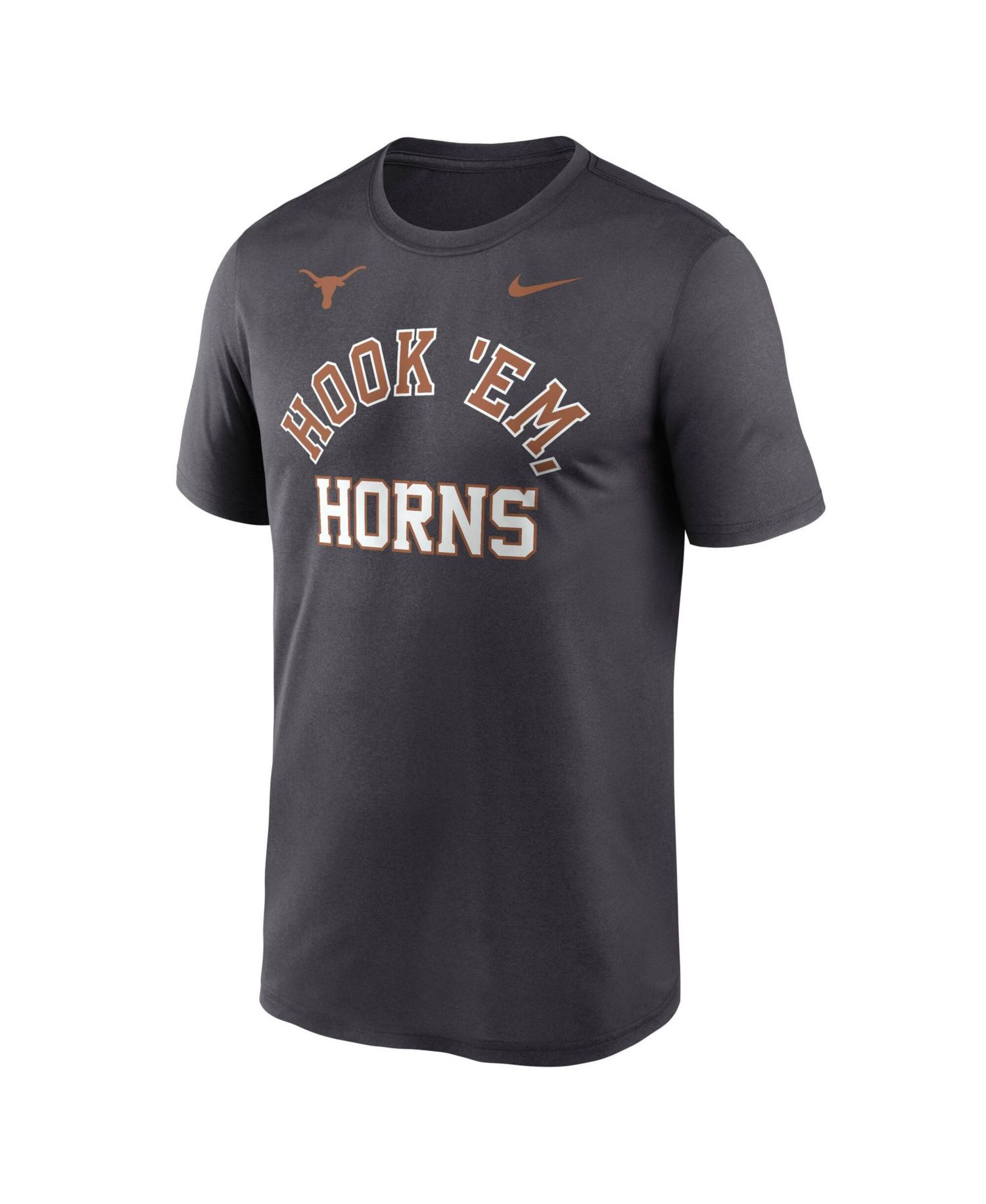 Men's Anthracite Texas Longhorns Primetime Arch Mantra Legend Dri-FIT T-Shirt