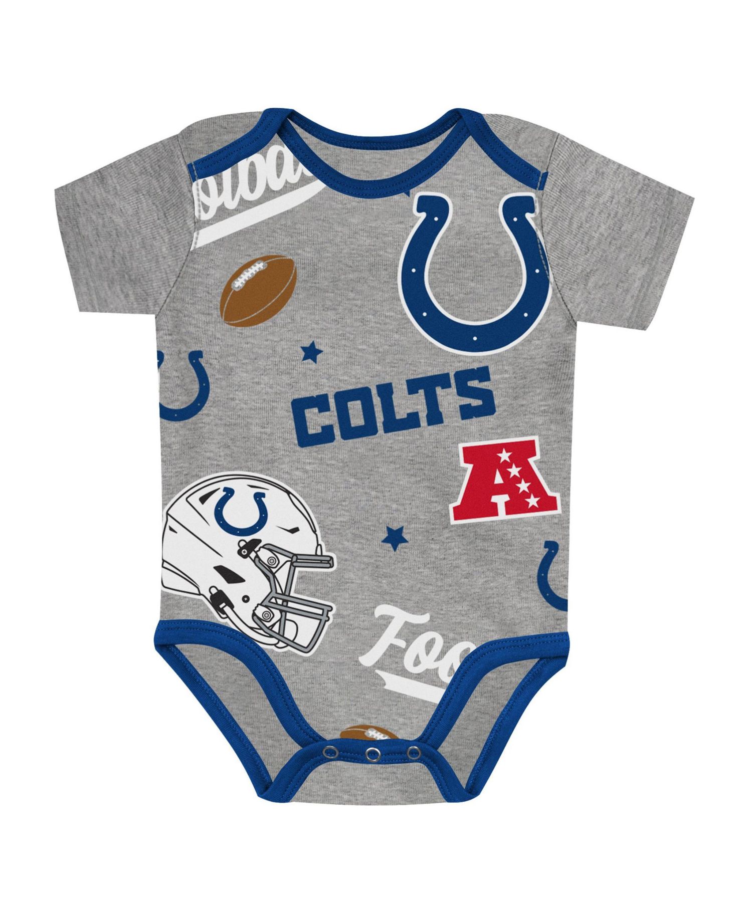Baby Boys and Girls Indianapolis Colts First Round Pick 3-Piece Bodysuit Set