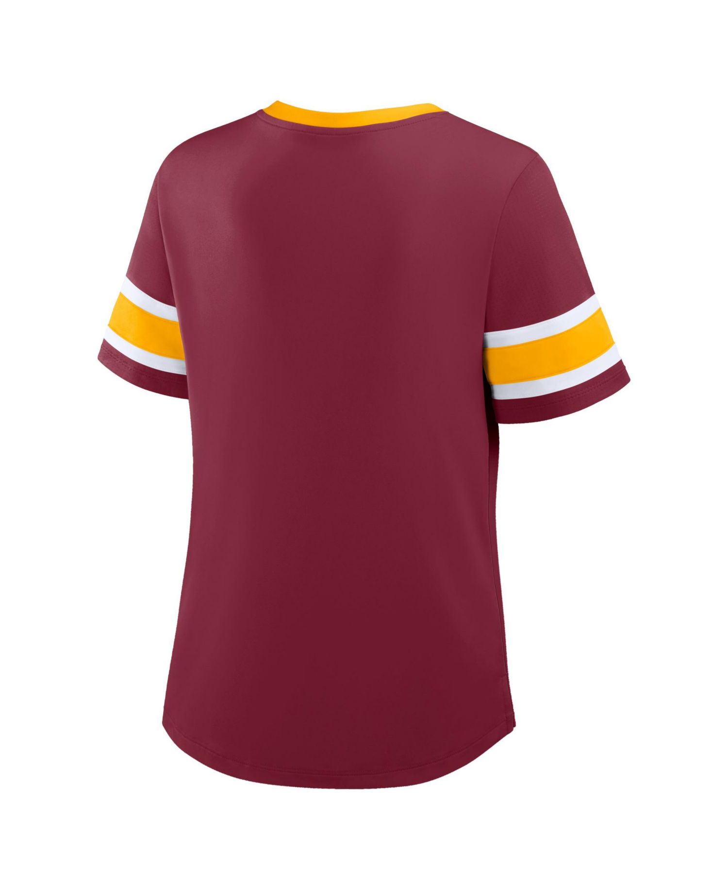 Women's Burgundy Washington Commanders Redzone Draw Play Athena Lace-Up T-Shirt