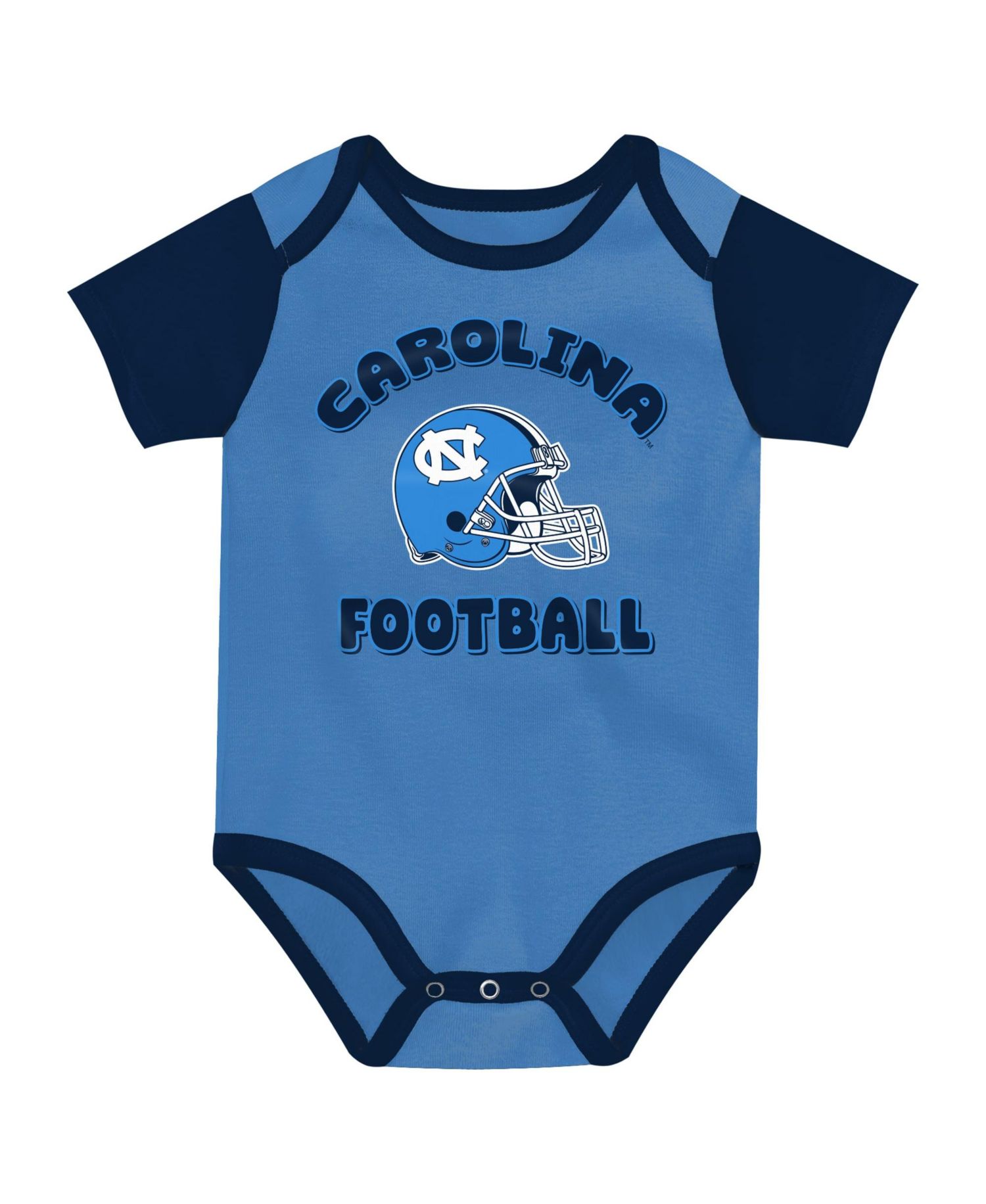 Baby Boys and Girls Carolina Blue North Carolina Tar Heels Star Player Three-Piece Bodysuit Set