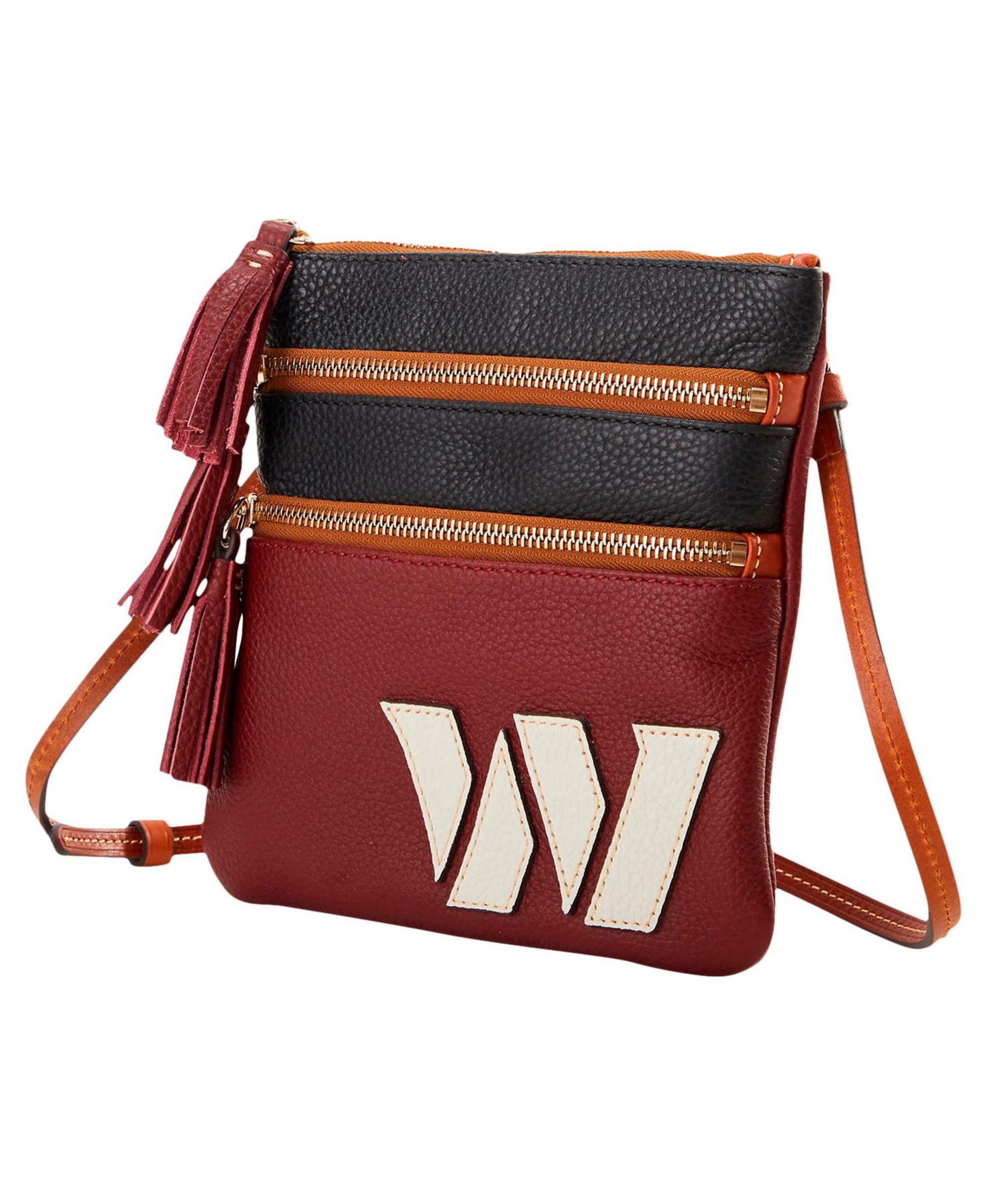 Женская сумка Dooney & Bourke Washington Commanders Infield Triple Zip Crossbody Purse — фото 4