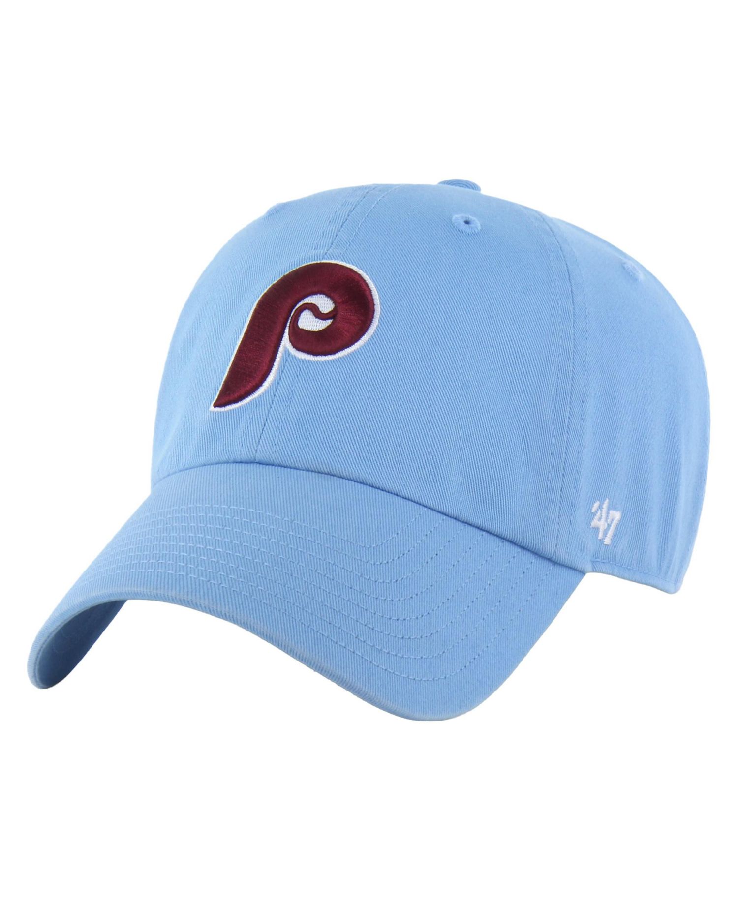 47 Brand Men's '47 Light Blue Philadelphia Phillies Cooperstown Collection Clean Up Adjustable Hat