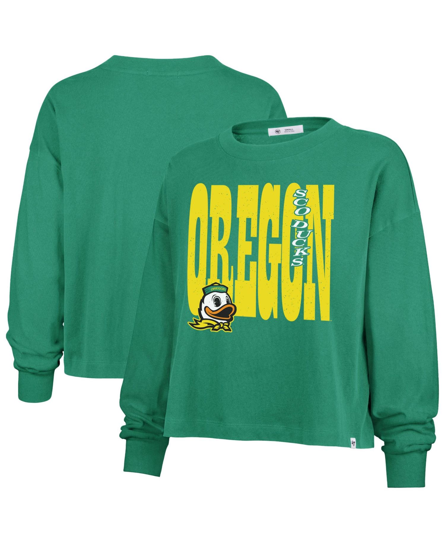47 Brand Women's '47 Kelly Green Oregon Ducks Stacked Sydney Long Sleeve T-Shirt