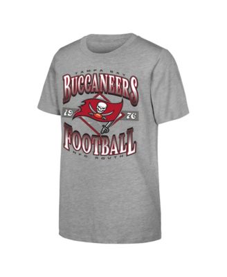Big Boys and Girls Heather Gray Tampa Bay Buccaneers NFL Of Days Past T-Shirt
