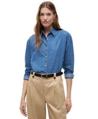 Women's Boxy-Fit Denim Shirt