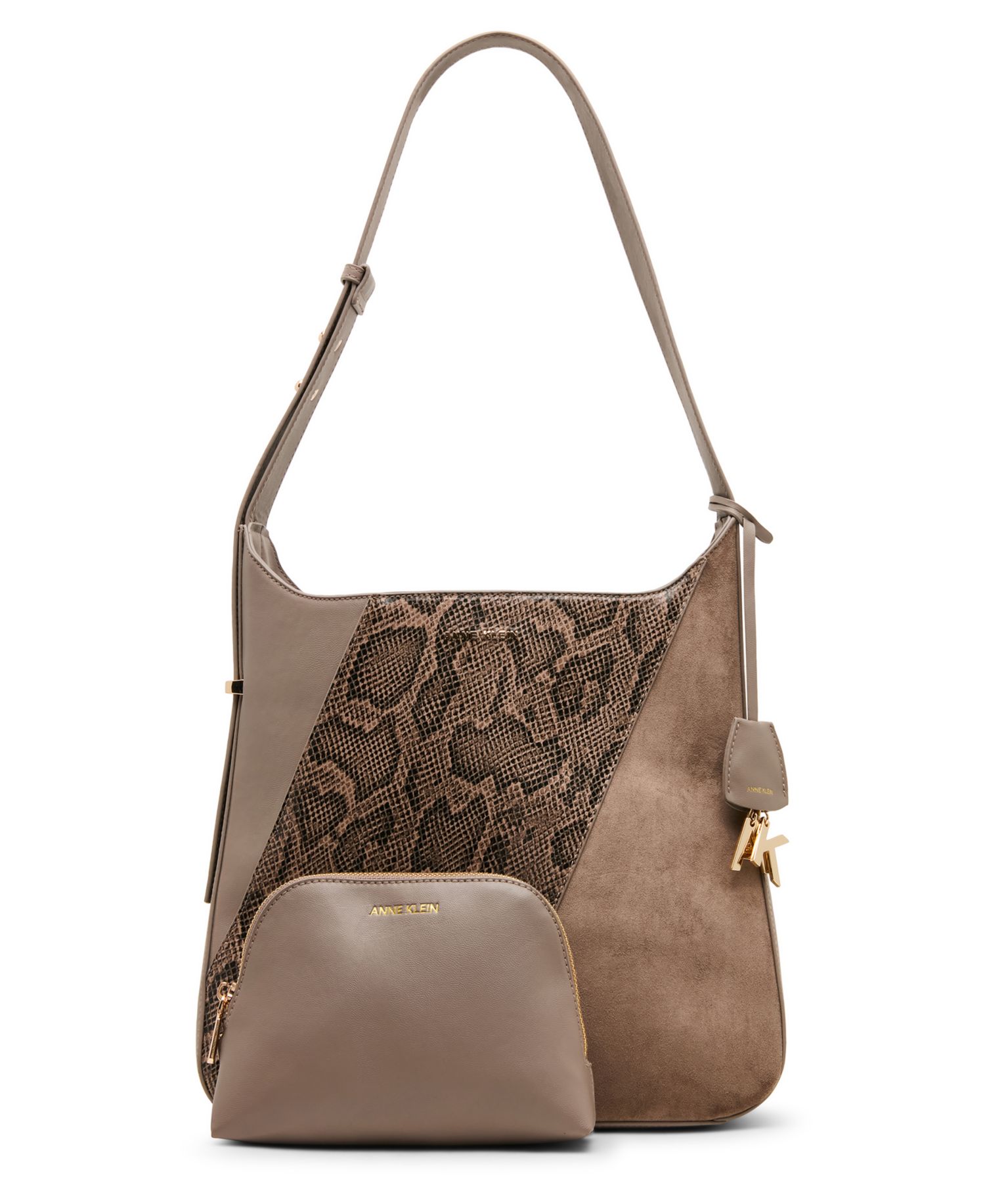 Large Multi-Pieced Hobo Handbag