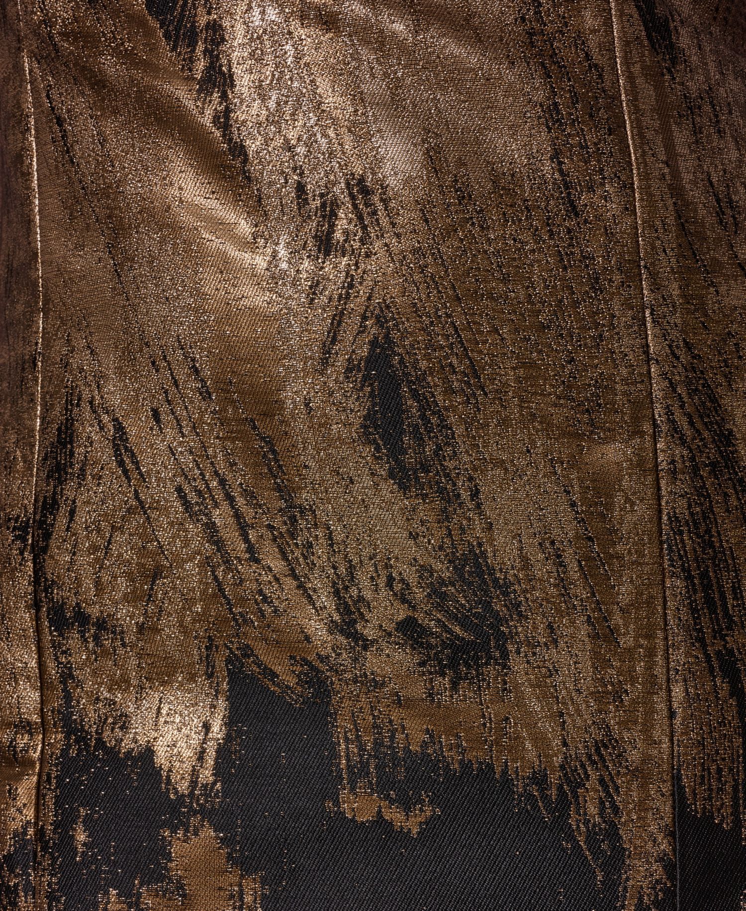 Women's Off-the-Shoulder Metallic Brushstroke Sheath Dress