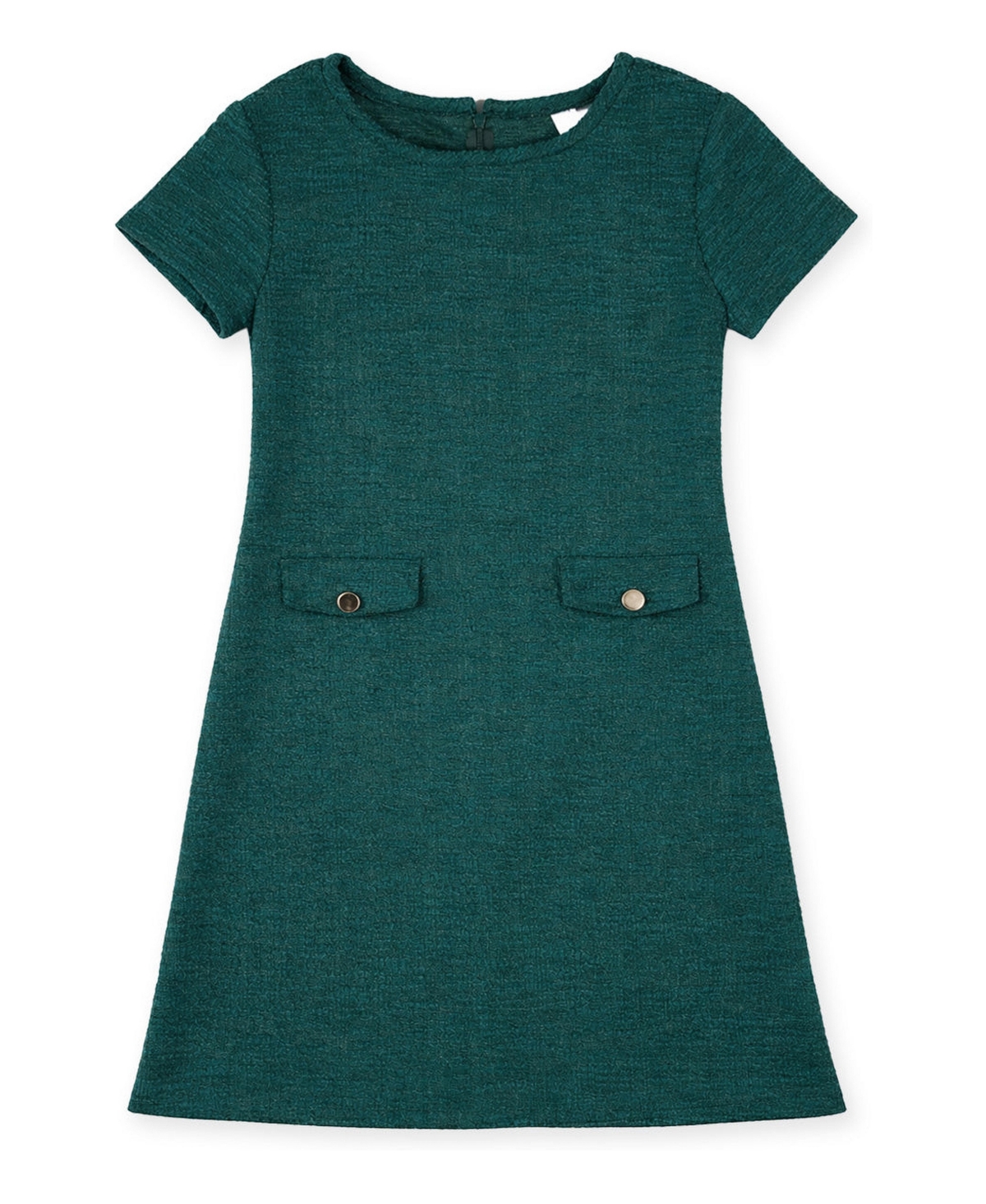 Florence Eiseman Girls' 4-16 Short-Sleeve Boucle Knit A-Line Dress