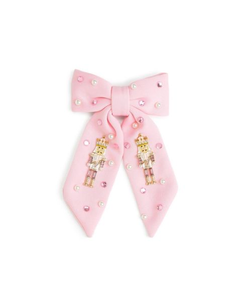 Аксессуары для волос Sweet Wink Nutcracker Christmas Gemstone Clip Hair Clip для девочек, цвет: Розовый