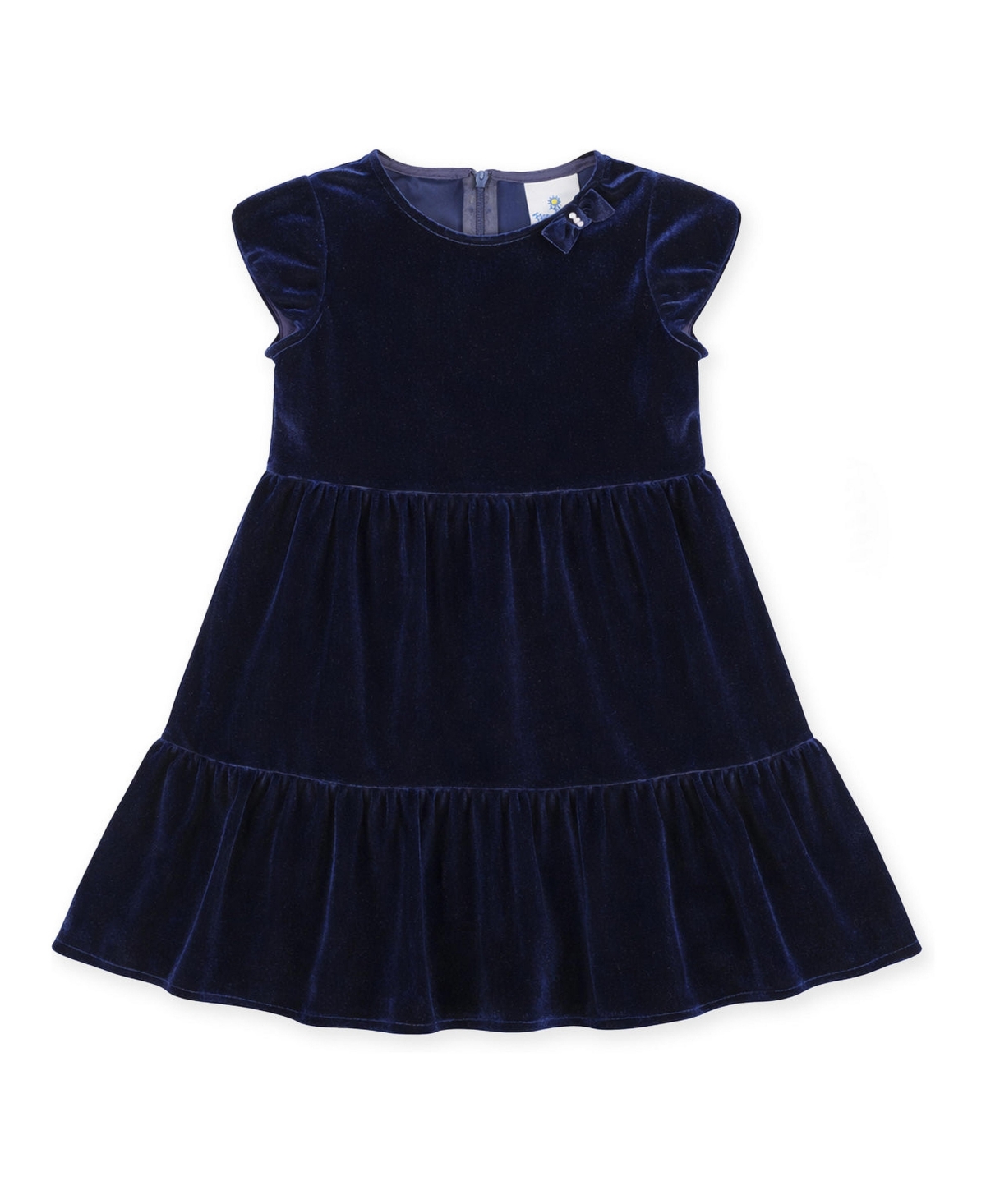 Florence Eiseman Girls' 4-16 Stretch Velvet Tulip-Sleeve Dress