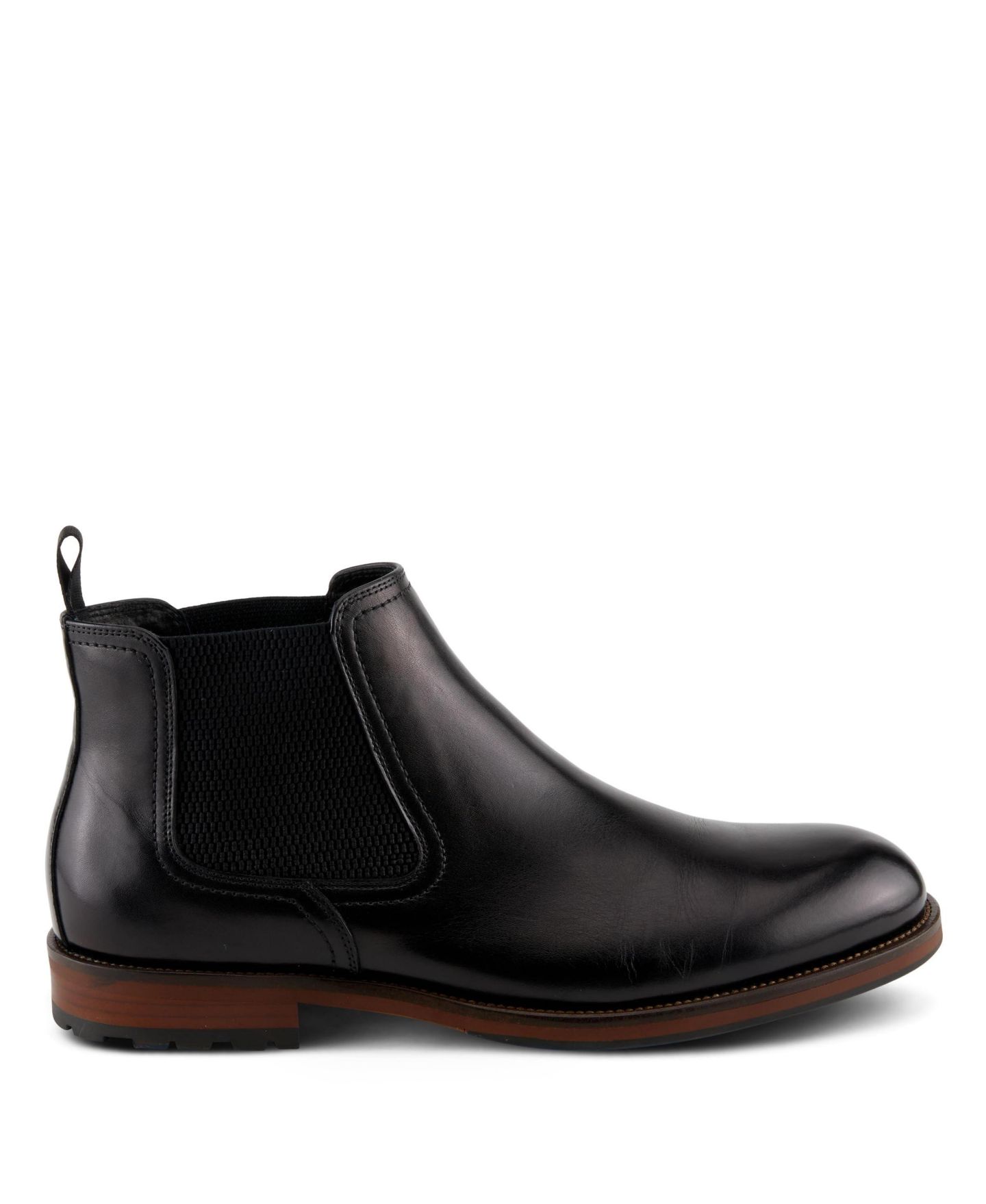 Мужские ботинки Spring Step Baxter Leather Rubber-Sole Chelsea, цвет: Чёрный — фото 5