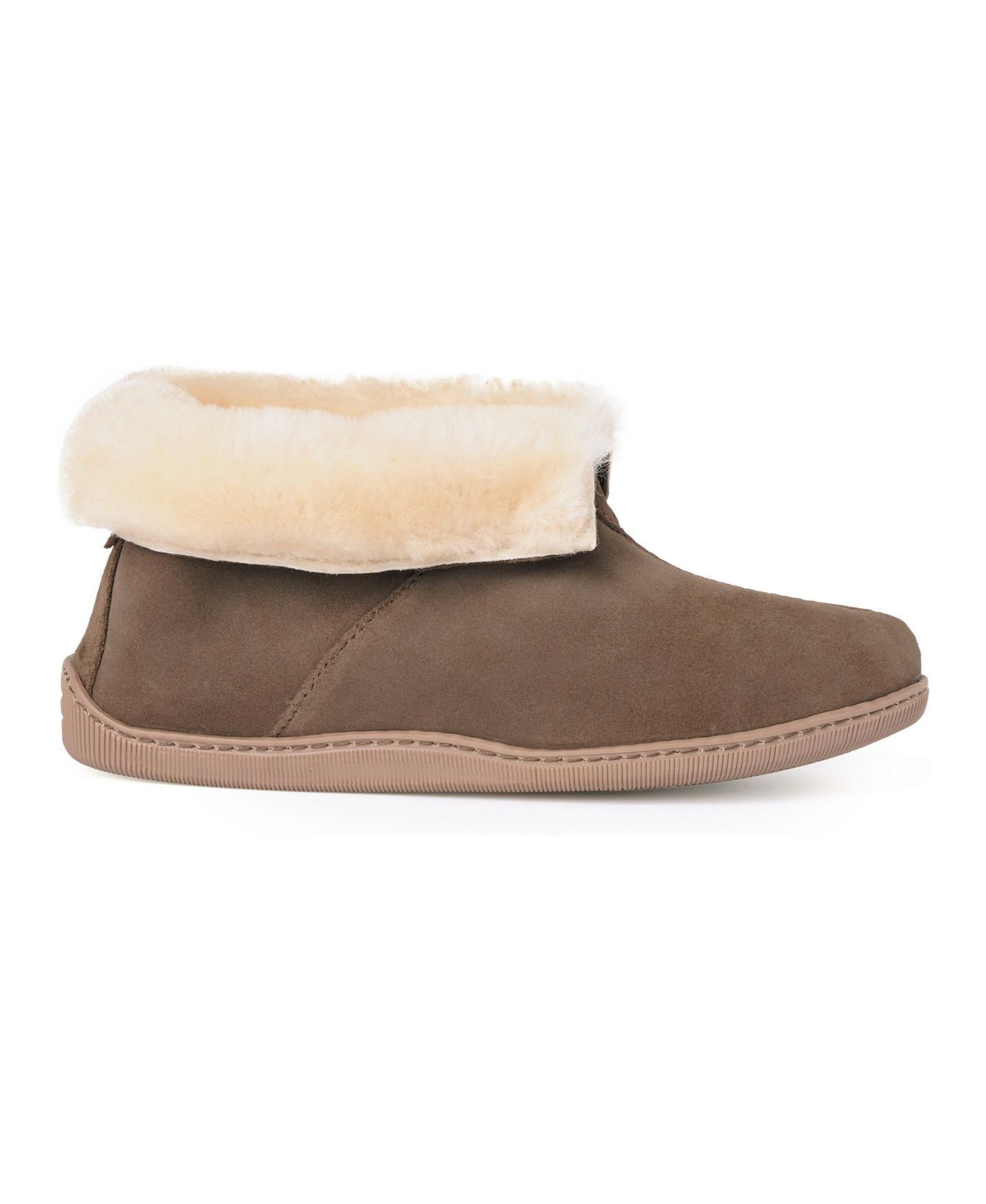 Мужские тапочки Minnetonka Sheepskin Ankle Boot Slipper, цвет: Коричневый — фото 3