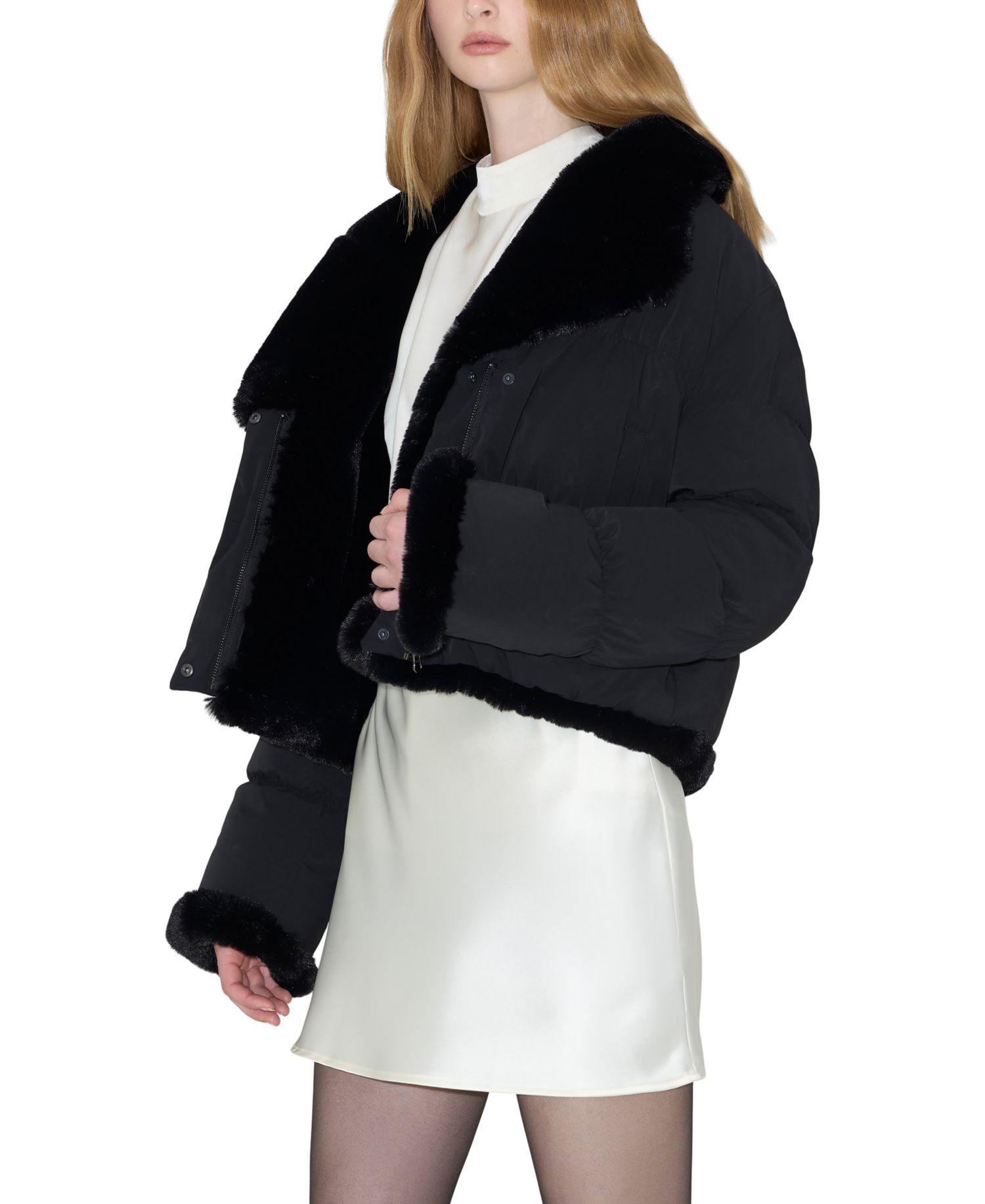 Women's Adair Reversible Faux Fur Trim Puffer Jacket