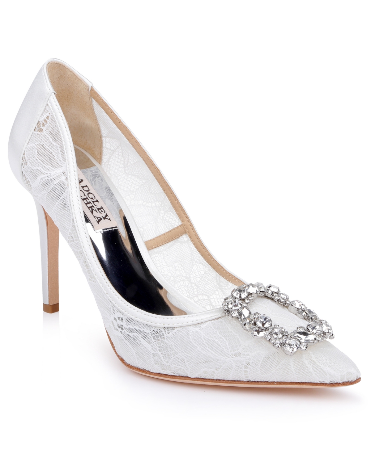 Badgley Mischka Women's Cher Evening Pumps - White Lace