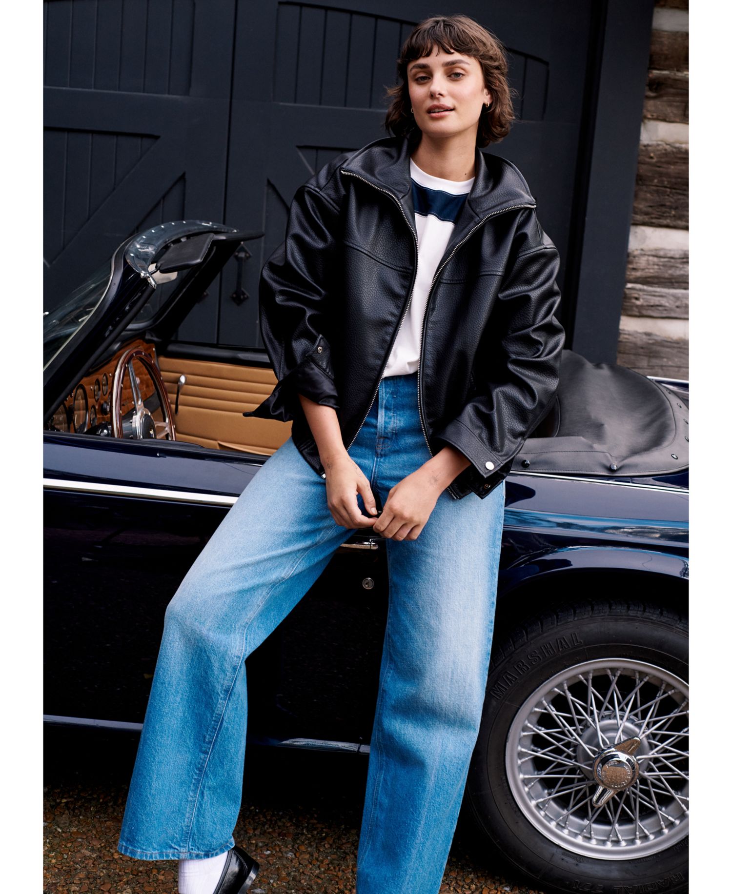 Women's Vintage Form-Hugging Straight Jeans