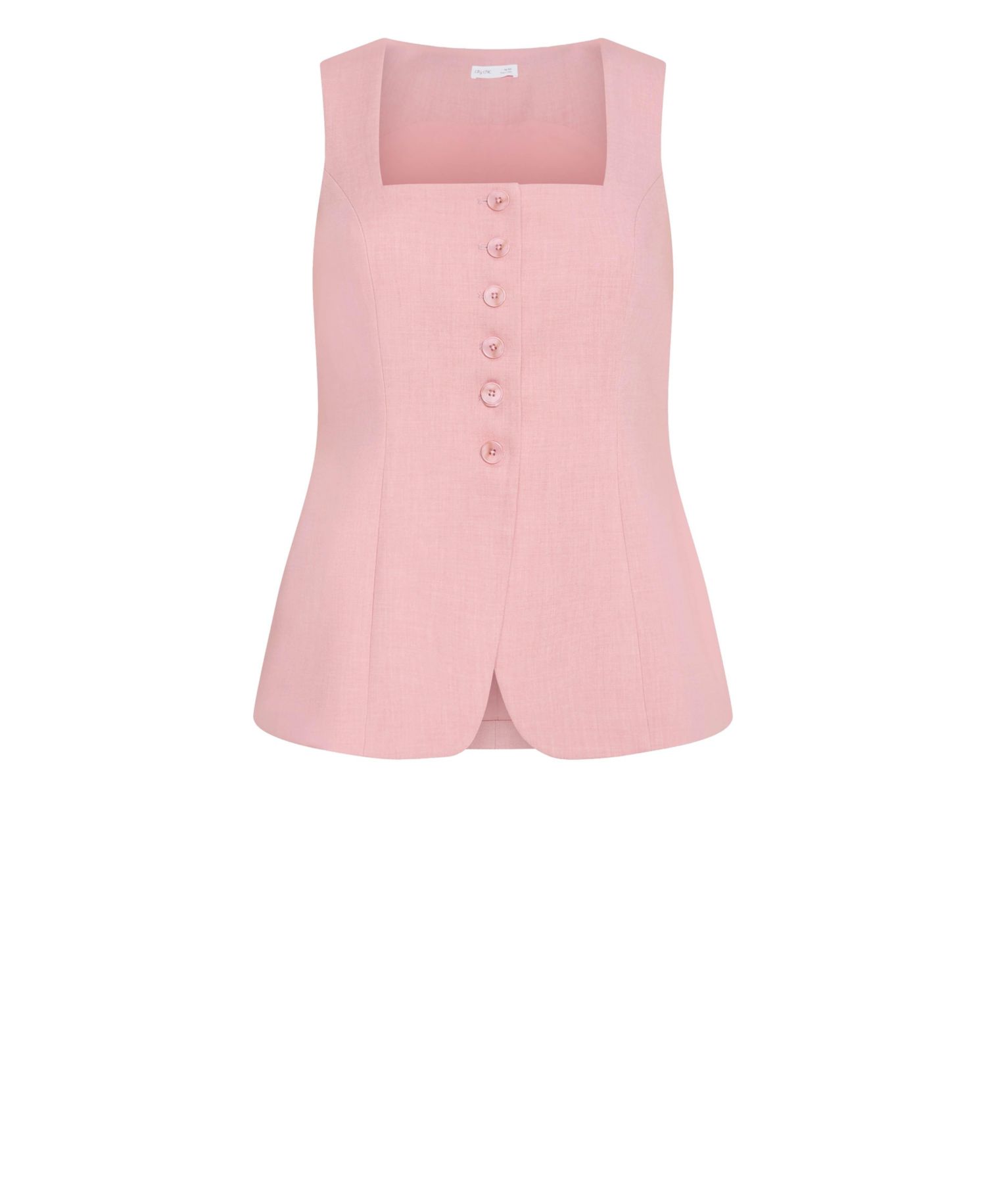 Plus Size Imogen Square Neckline Tailored Close Fit Vest