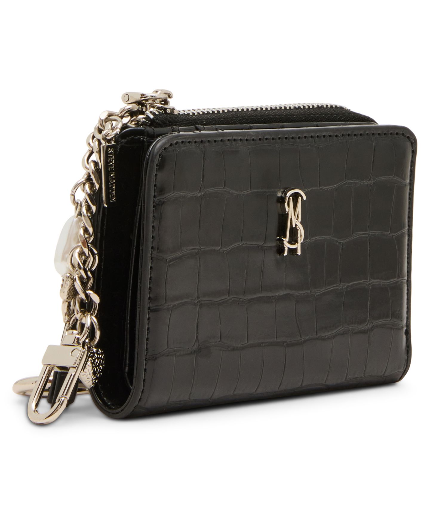 Женский кошелёк Steve Madden Sorella Snap Card Case Mini Bifold Wallet, цвет: Чёрный — фото 3
