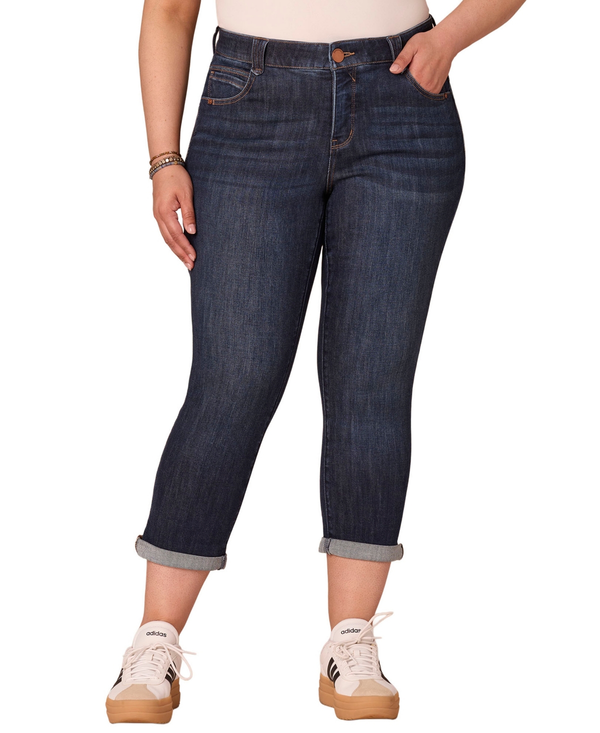 Democracy Plus AbSolution Mid Rise Cropped Stretch Denim Jeans
