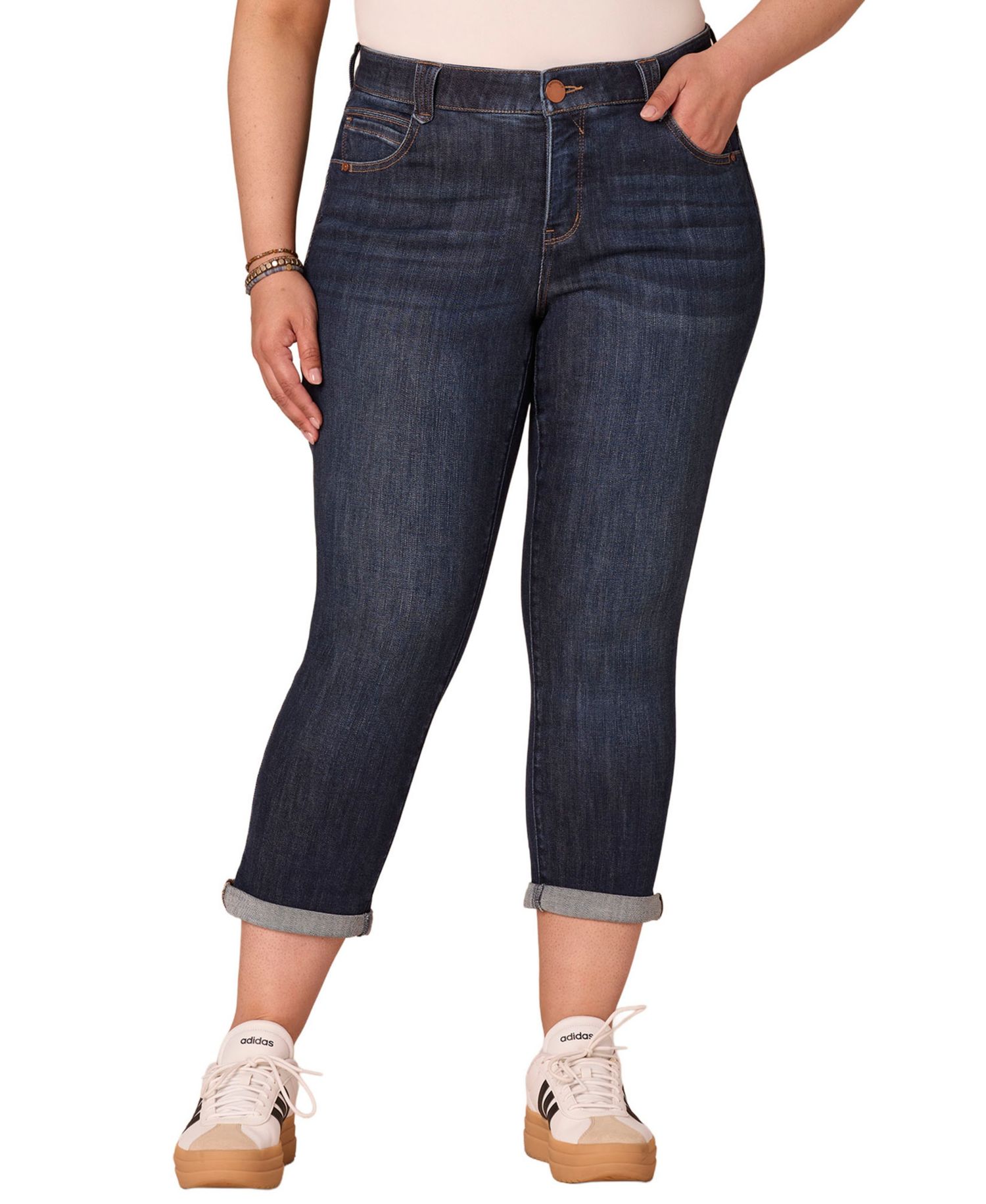Plus Size AbSolution Mid Rise Cropped Stretch Denim Jeans