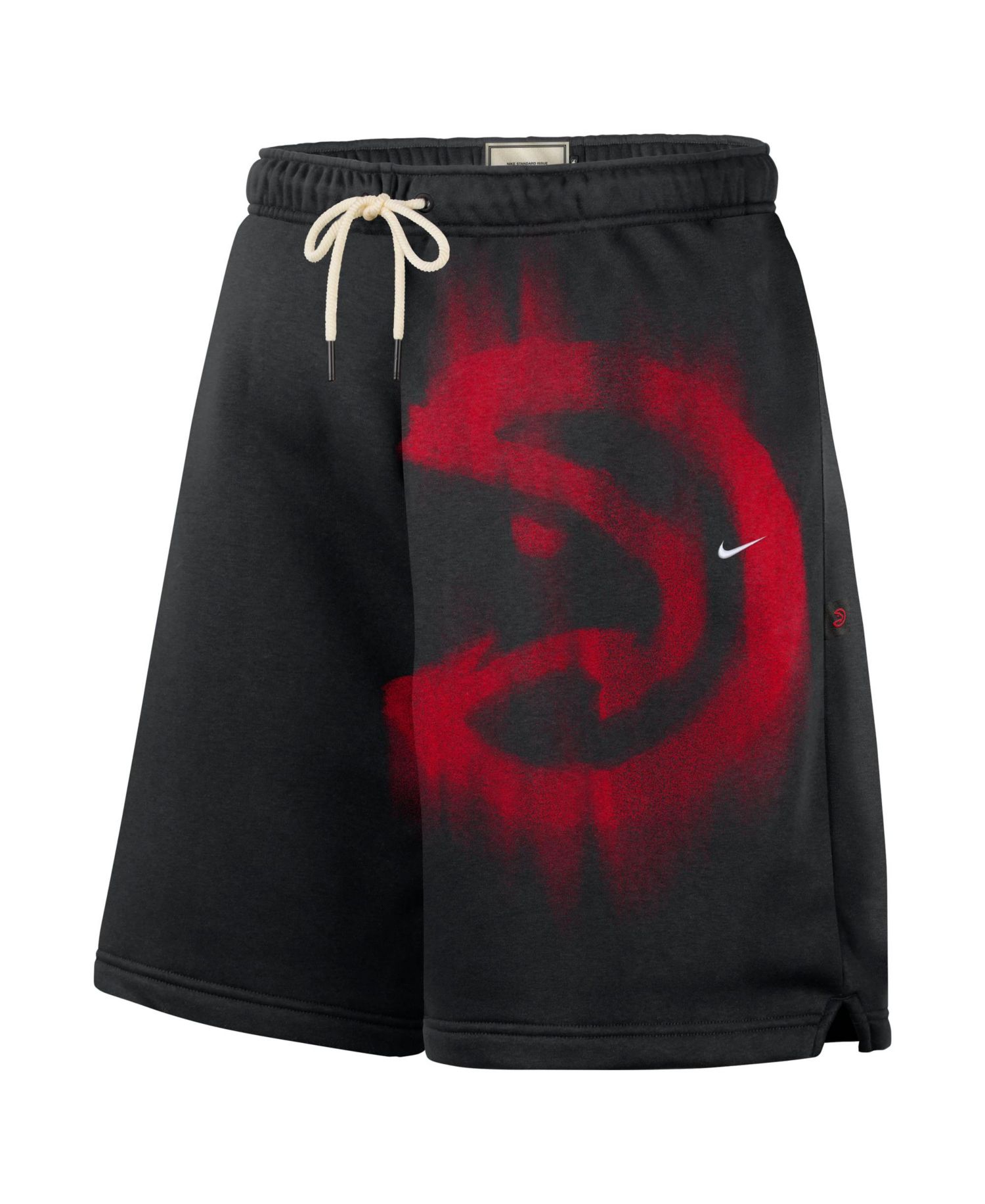 Men's Black Atlanta Hawks 2026 Standard Issue Practice Icon Fleece Shorts