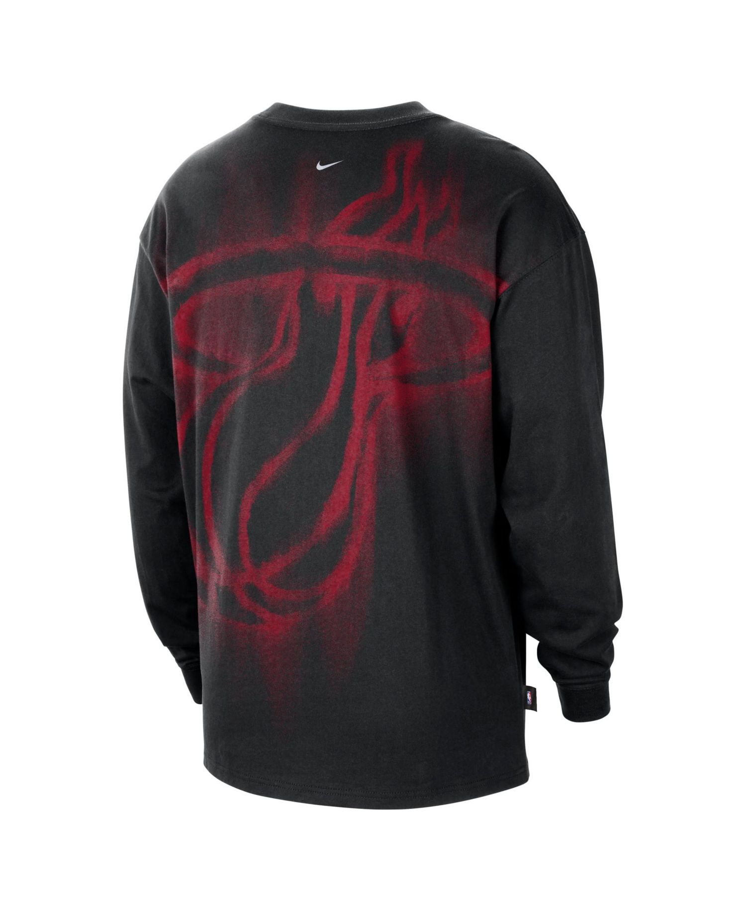 Men's Black Miami Heat 2026 Standard Issue Pre-Game Performance Long Sleeve T-Shirt