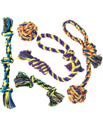 9 Pack Indestructible Dog Rope Chew Toys For Aggressive Chewers Tug Of War Set
