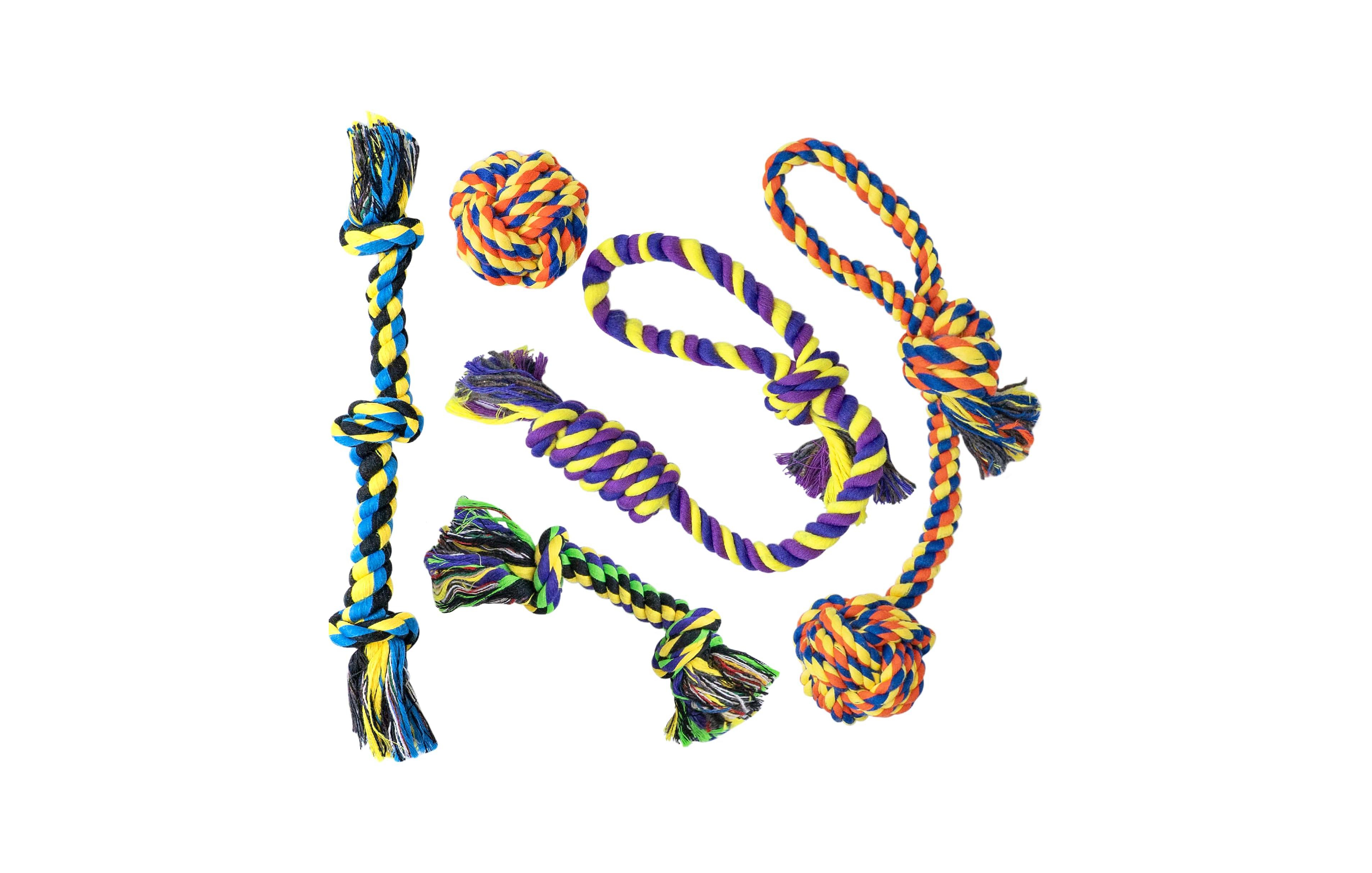 Magicorange 9 Pack Indestructible Dog Rope Chew Toys For Aggressive Chewers Tug Of War Set