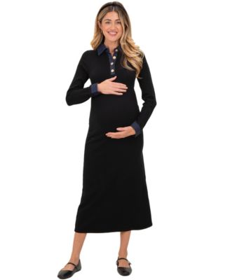 Women's Denim Trim Knit Dress