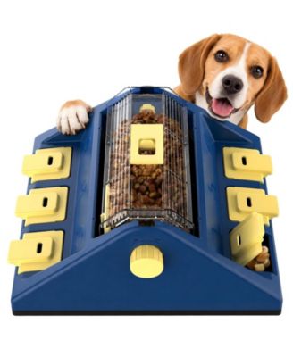 2 Level Dog Puzzle Rotating Dispenser Slow Feeder Mental Enrichment Toy for Small Medium Dogs