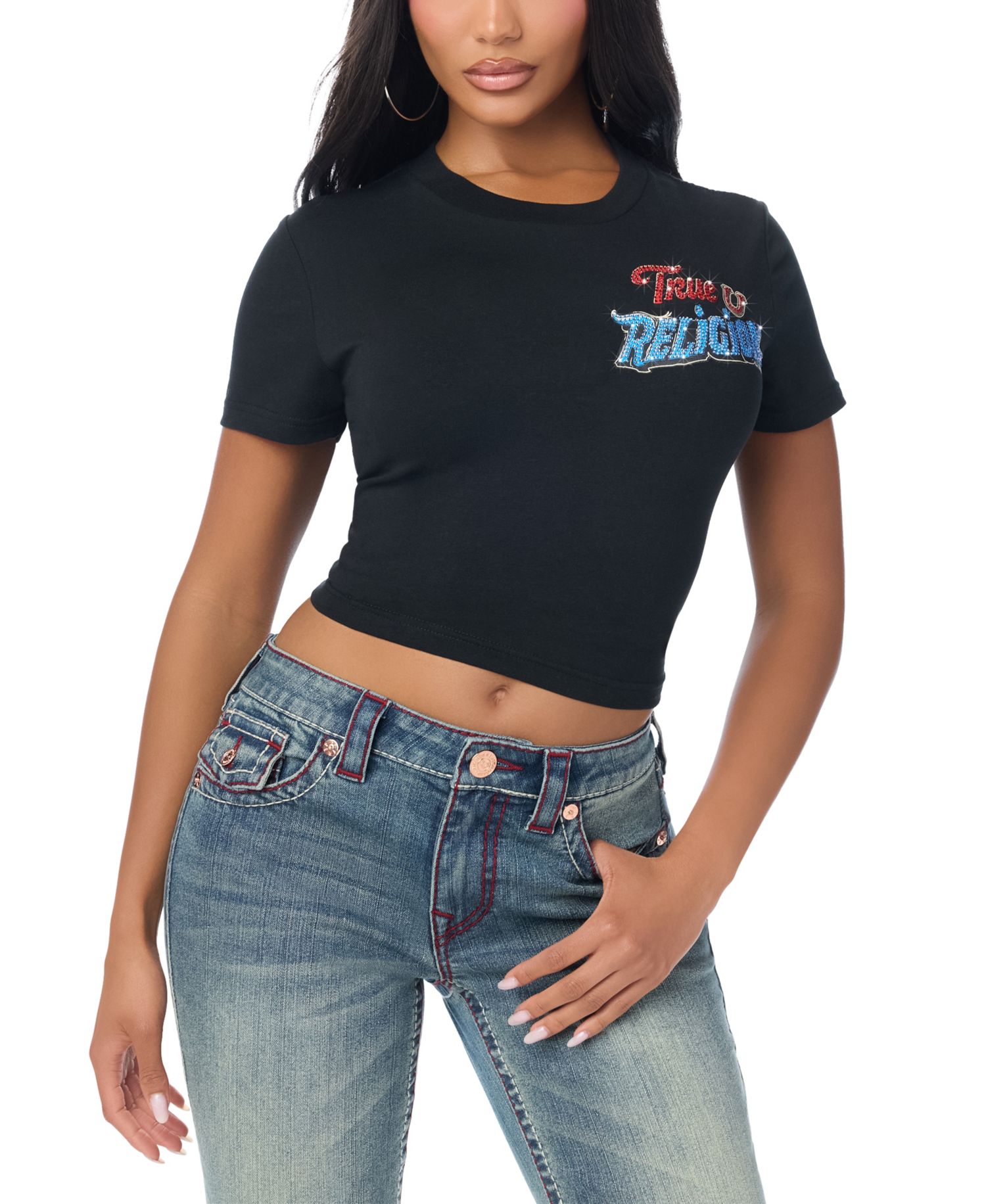 Women's Baby Graphic Crop Y2K T-Shirt