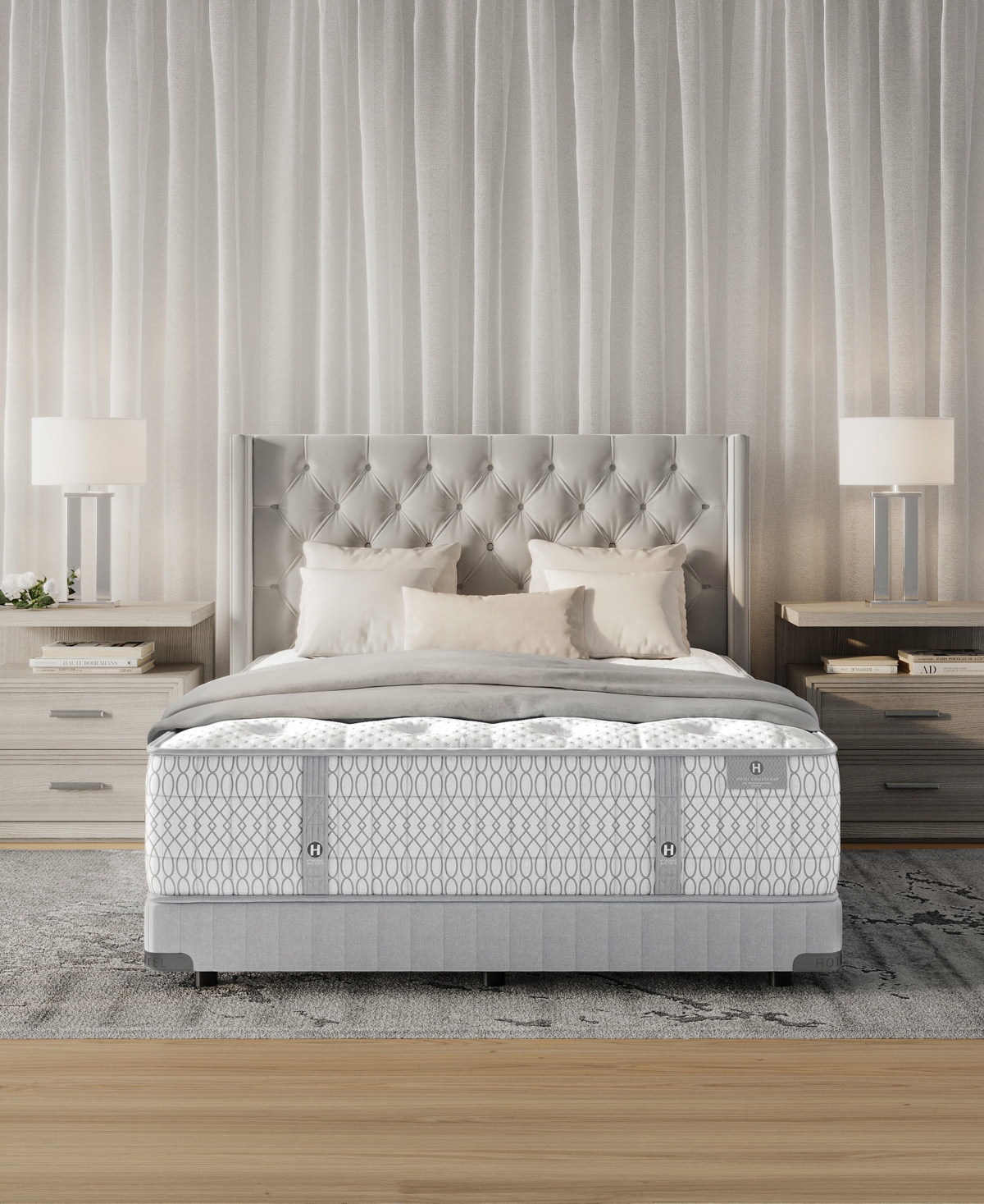 Hotel Collection by Aireloom Holland Maid 14.5" Luxury Firm Streamline Mattress Set, Twin