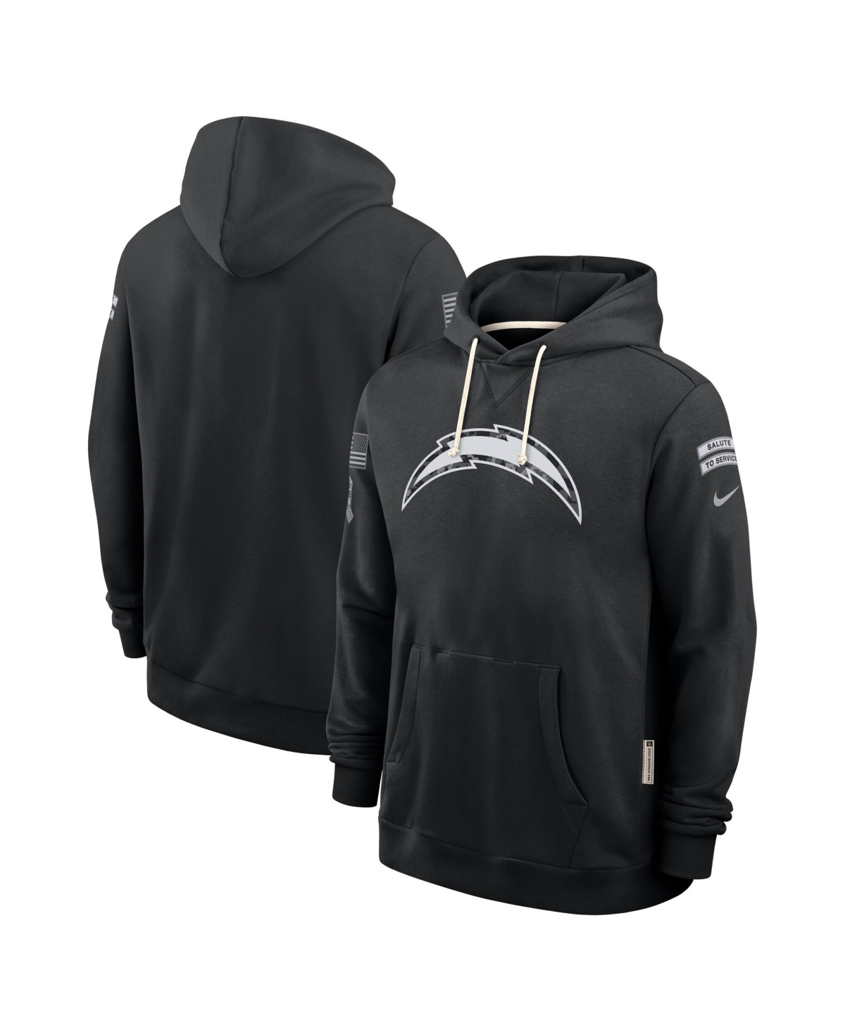 Nike Men's Black Los Angeles Chargers Sideline Pullover Hoodie