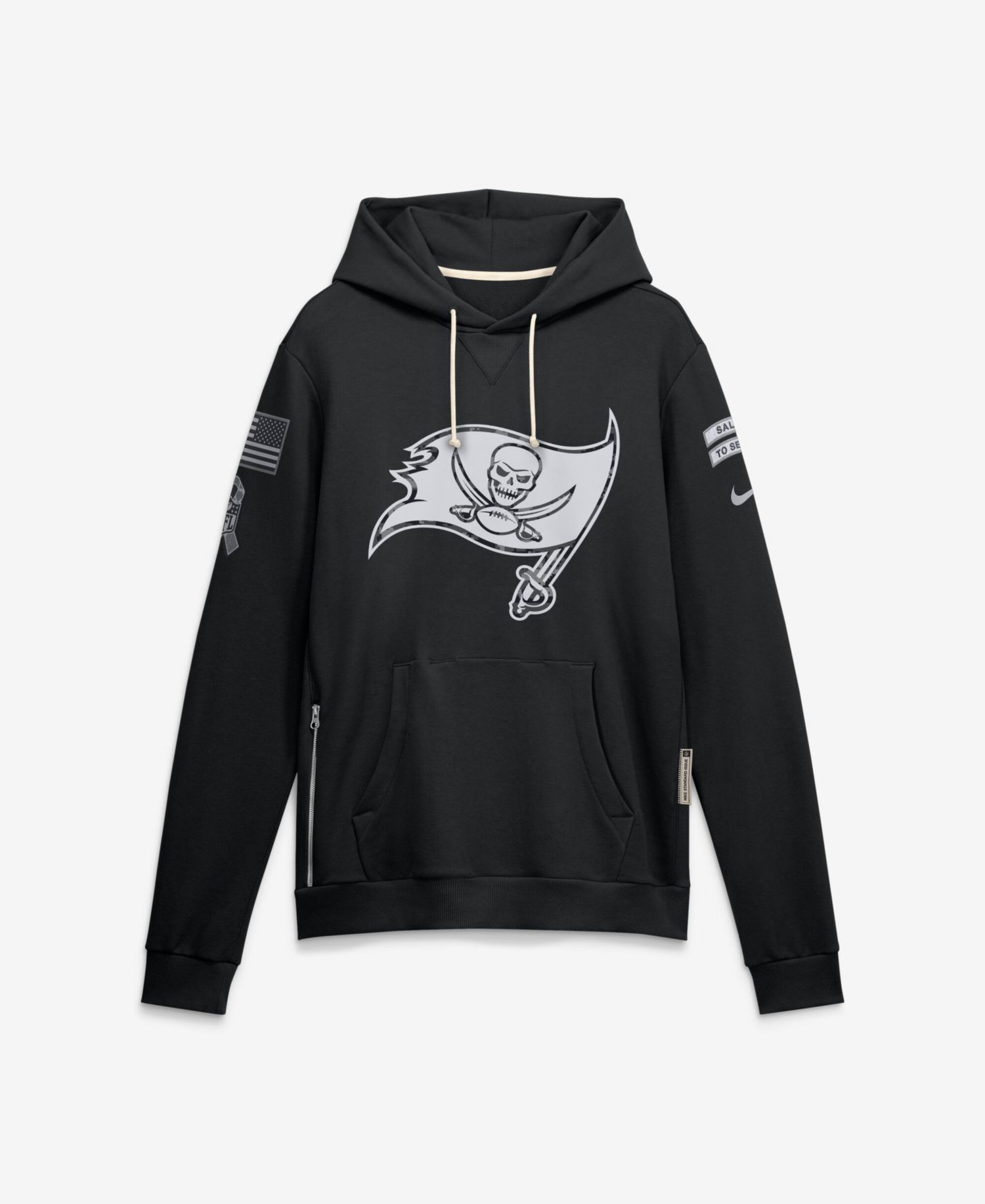 Men's Black Tampa Bay Buccaneers 2026 Salute to Service Sideline Pullover Hoodie