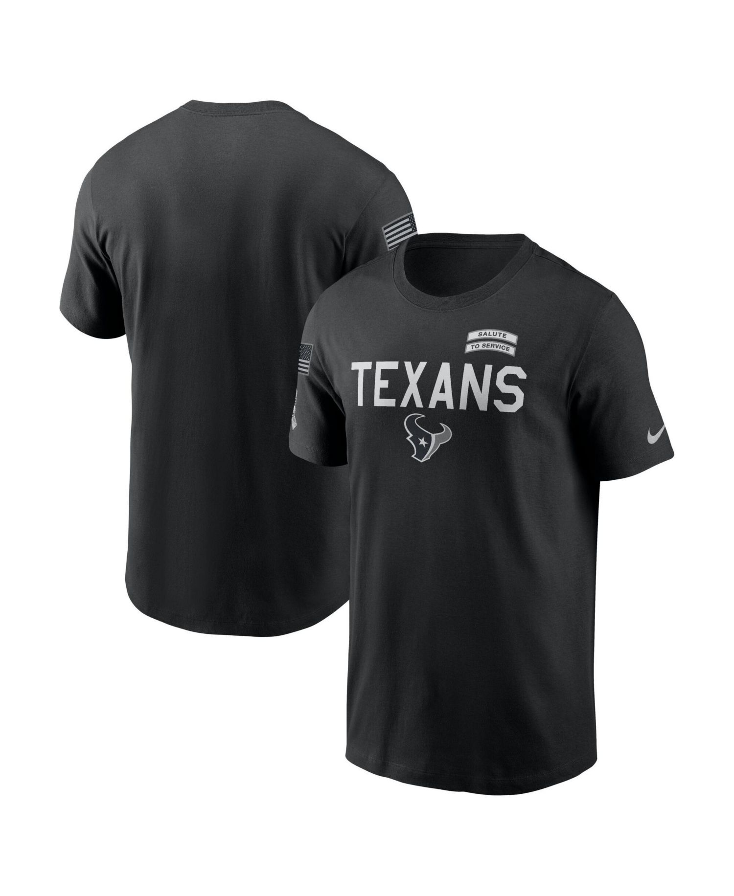 Men's Black Houston Texans 2026 Salute to Service Sideline Dri-FIT T-Shirt