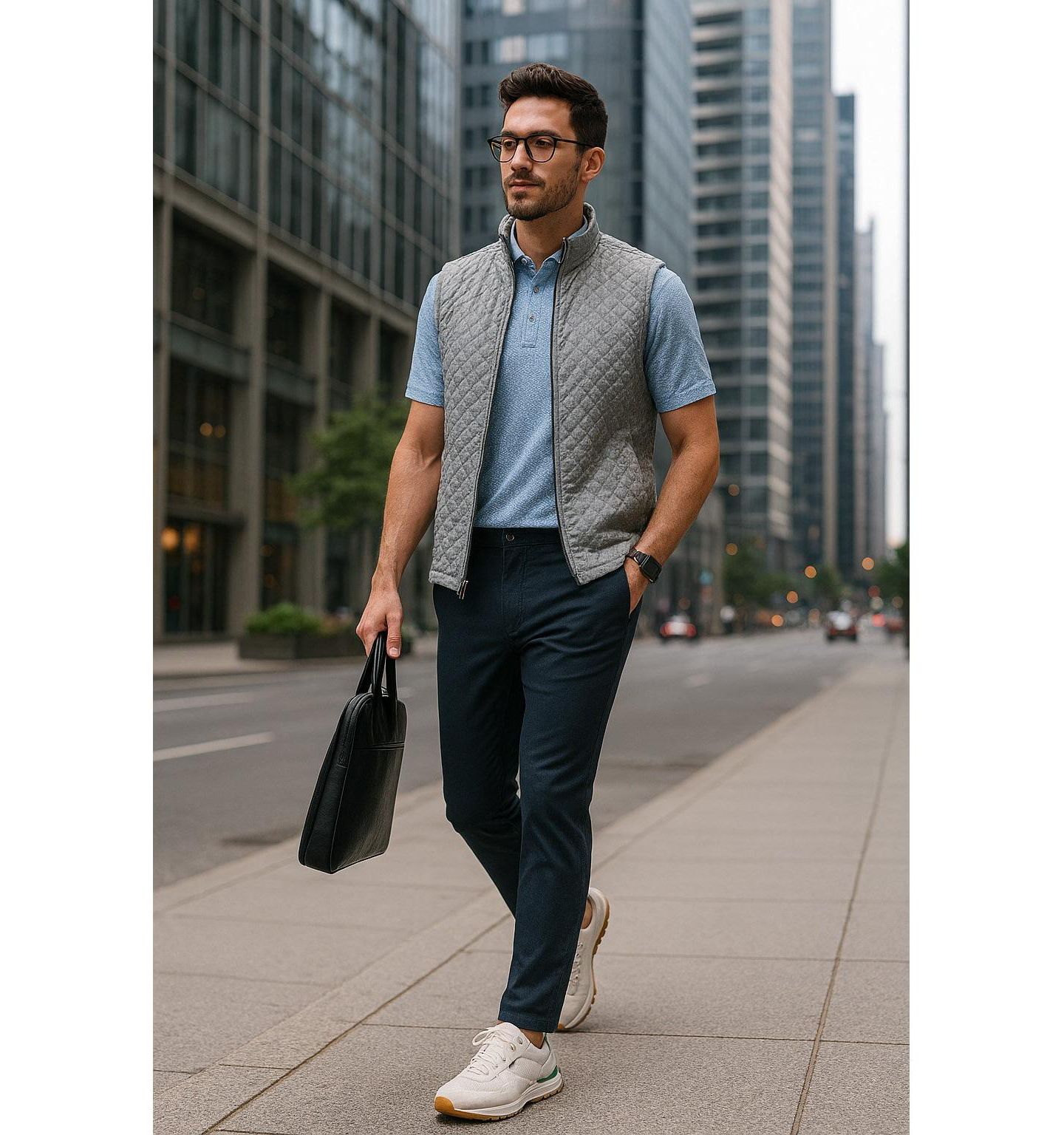 Мужской жилет Cole Haan Golf Apparel Artisan, цвет: High Rise — фото 3