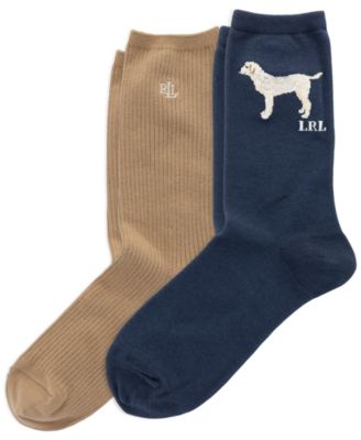 Women's Vizsla Ribbed Crew Socks, 2-Pack