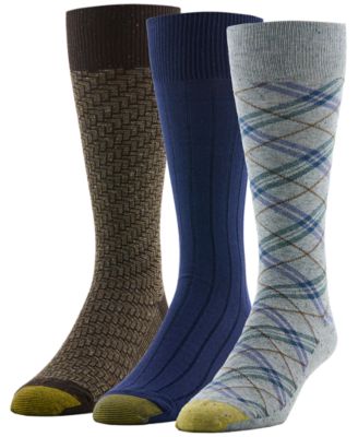 Men's Bias Suiting Crew Socks, 3-Pack