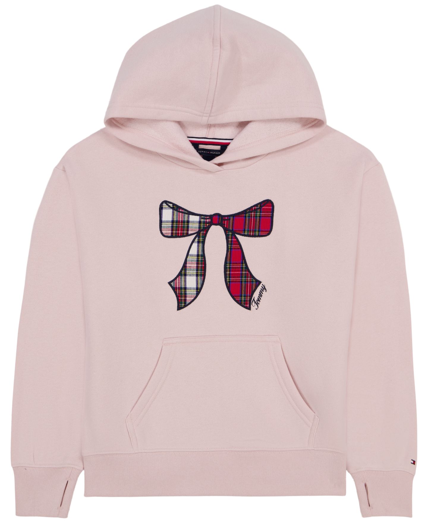 Худи Tommy Hilfiger Popover Oversized-Hood Kangaroo-Pocket для девочек, цвет: Lotus — фото 1