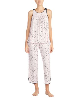 Women's Sleeveless Modal Knit Capri Pajama Set