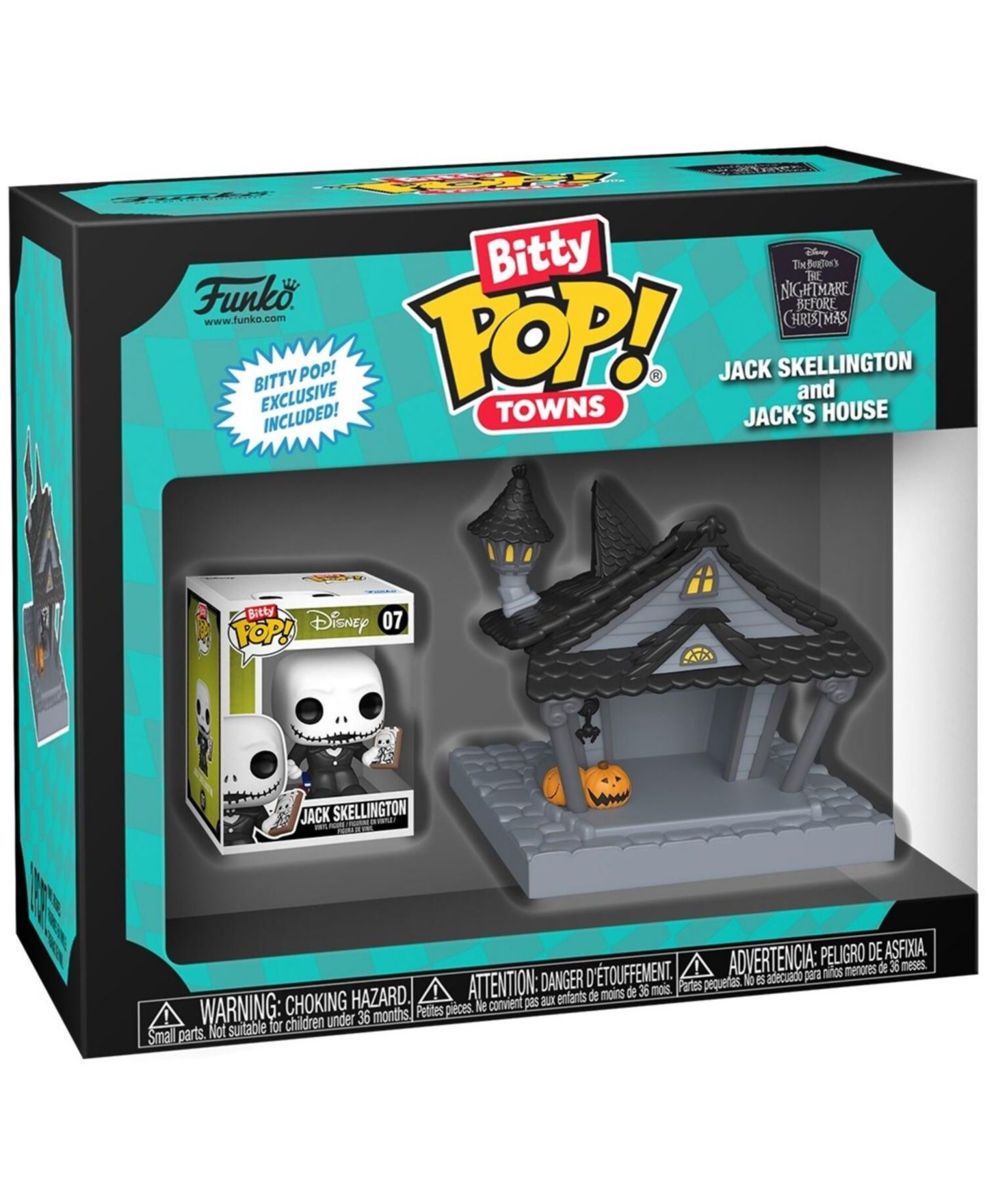 Детские фигурки Funko Bitty Pop! The Night Before Christmas Jack at Home 2.45" 2-Piece Vinyl Figure, Ages 3+, цвет: Open Miscellaneous — фото 2