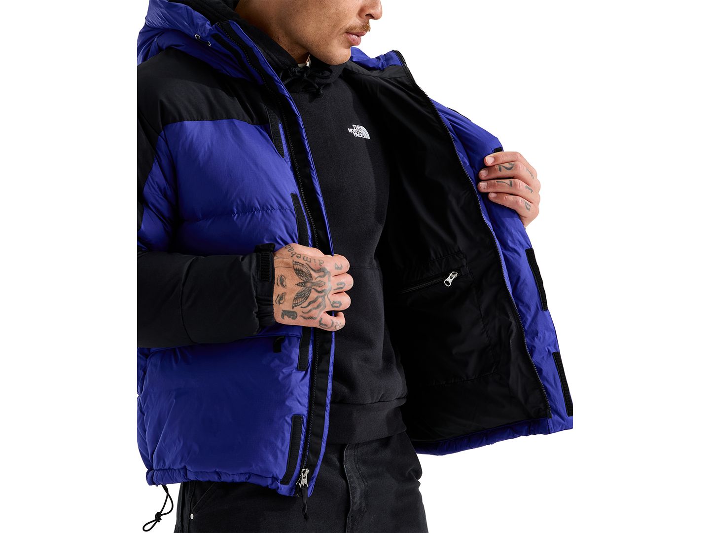 Мужская куртка The North Face Hmlyn Down Hooded Classic-Fit, цвет: Насыщенный синий / Чёрный — фото 5