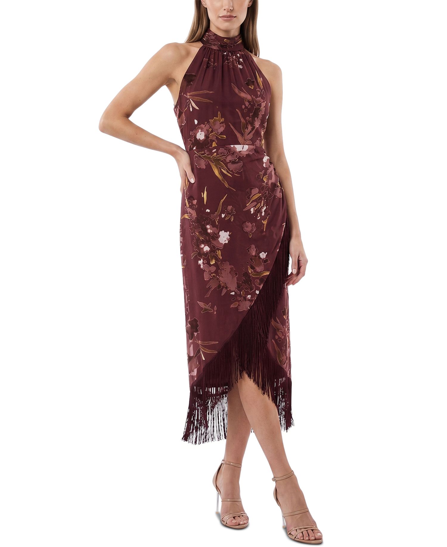 Women's Tassel Trimmed Halter Dress