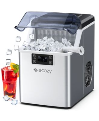 Portable Ice Cube Maker, 45 Lbs Day, Self-Cleaning, 13-Min Ice