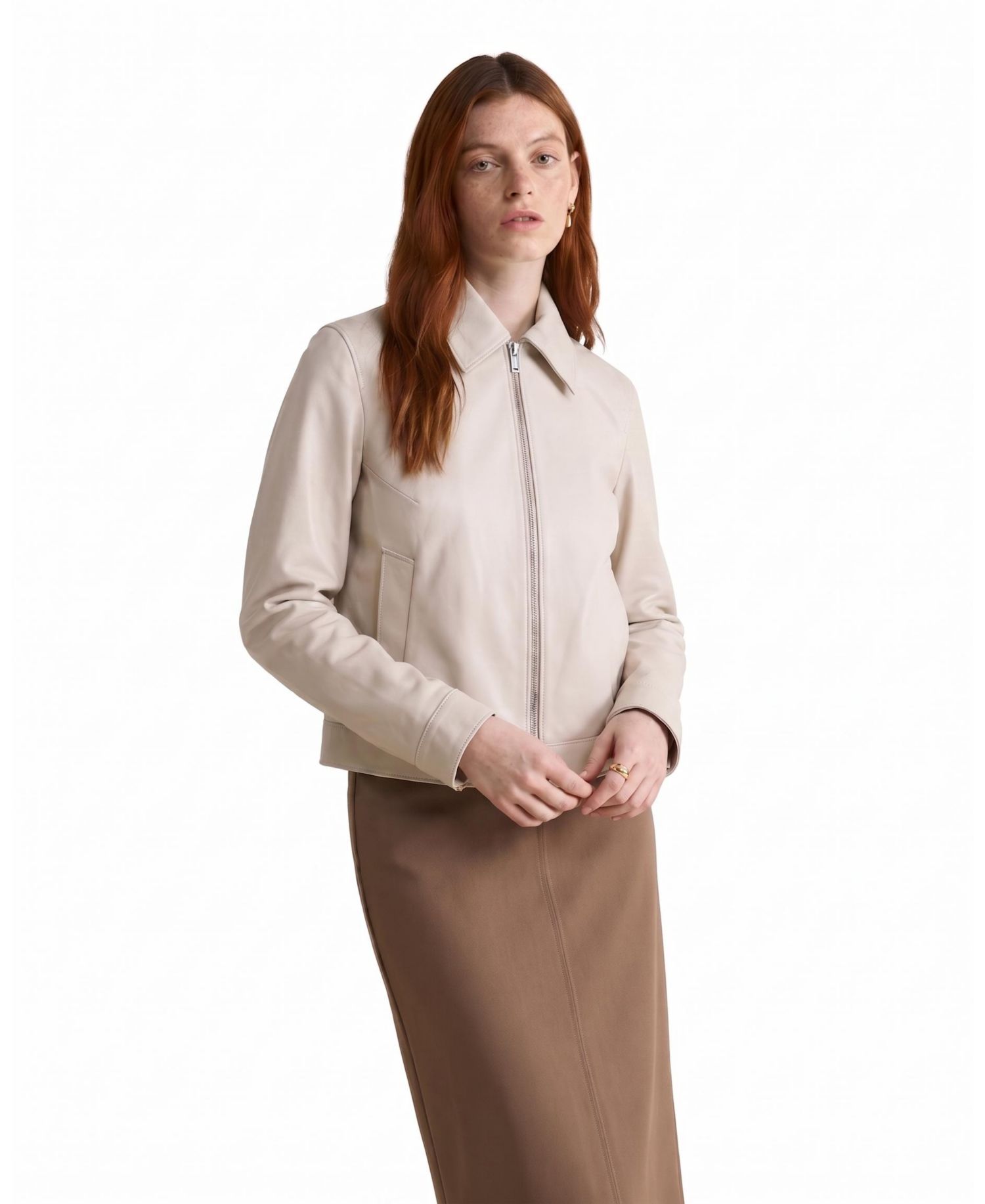 Women's Chloe Leather Jacket, Created for Macy's