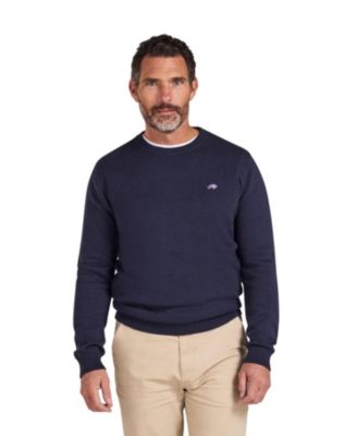 Men's Cotton-Blend Classic-Fit Crew Neck Sweater